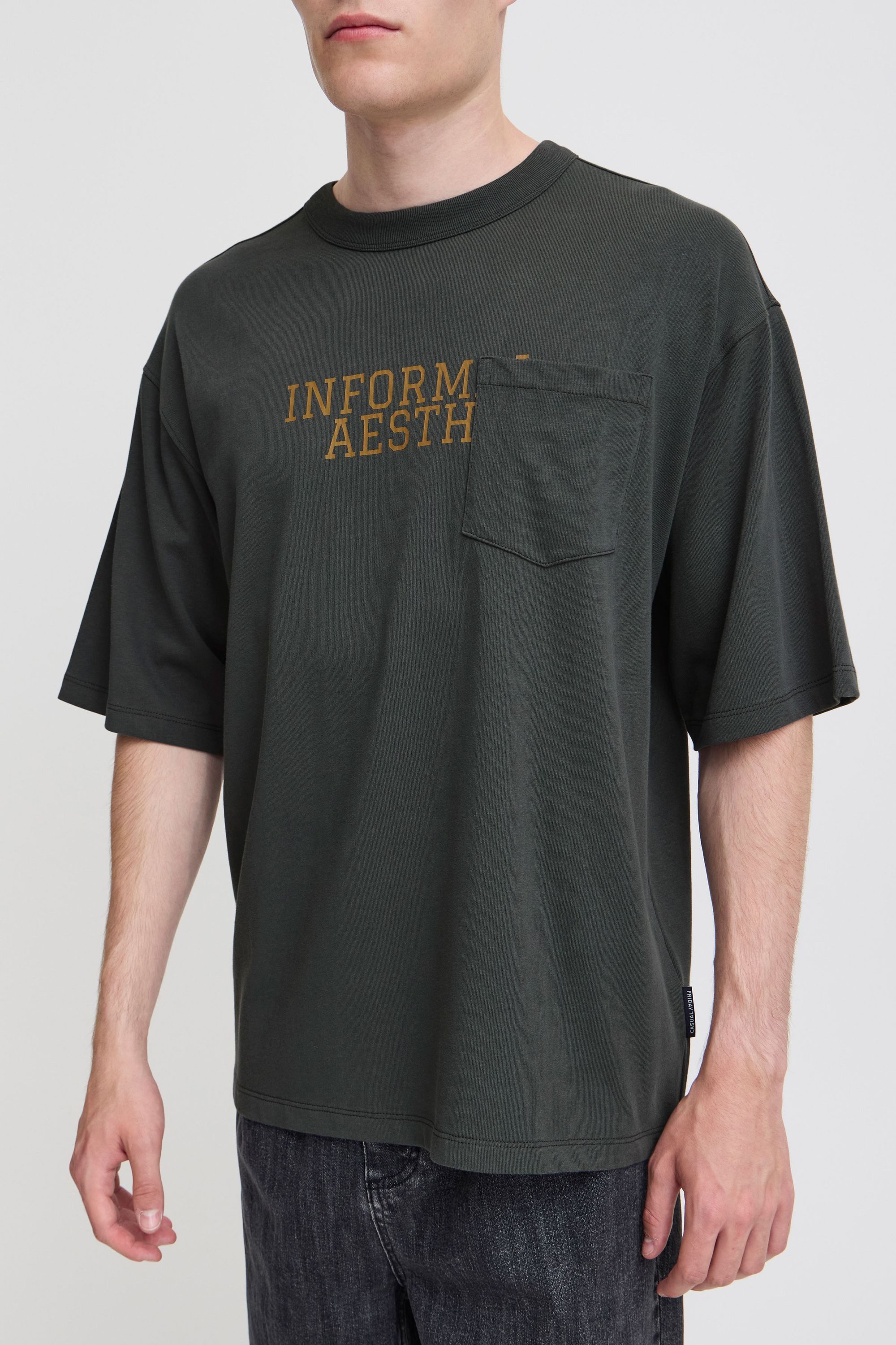 Casual Friday T-Shirt CFTUE tee with print and chestpocket Modernes T-shirt