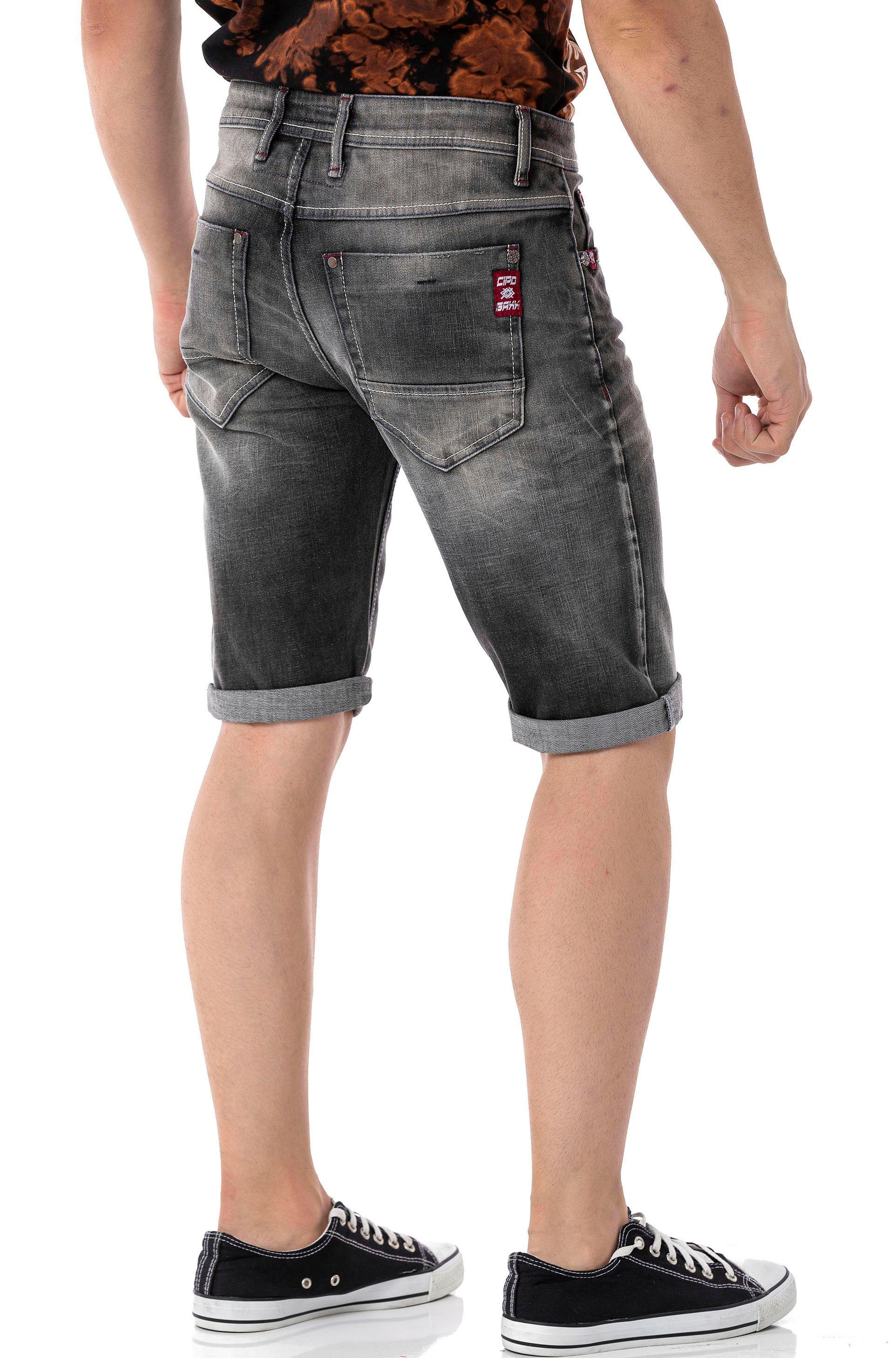 Cipo & Baxx Jeansshorts Baumwollmischung, regular fit – Bild 4 von 5