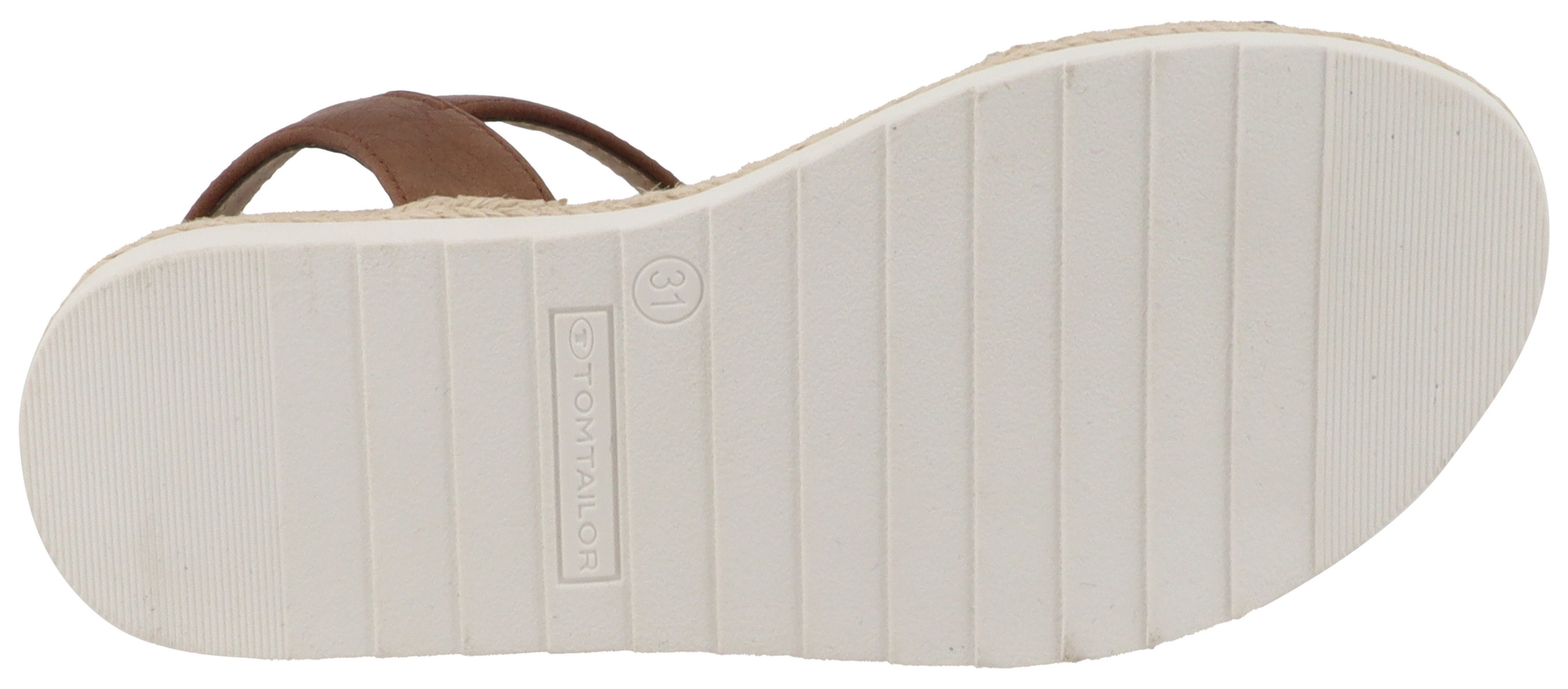 TOM TAILOR Resa Riemchensandale Sommerschuh, Sandalette im angesagten Animal-Look