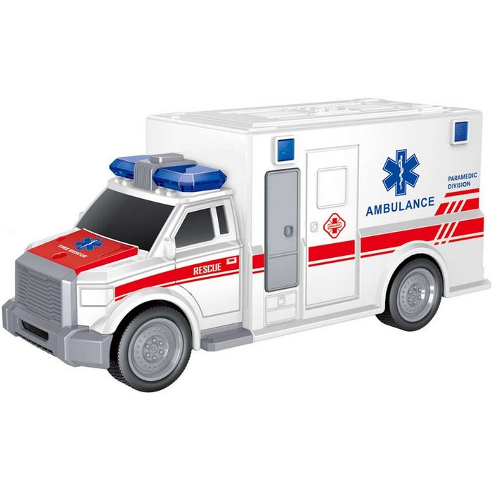 Diakakis Spielzeug-Krankenwagen Rettungswagen City Rescue mit Licht/Soundeffekt