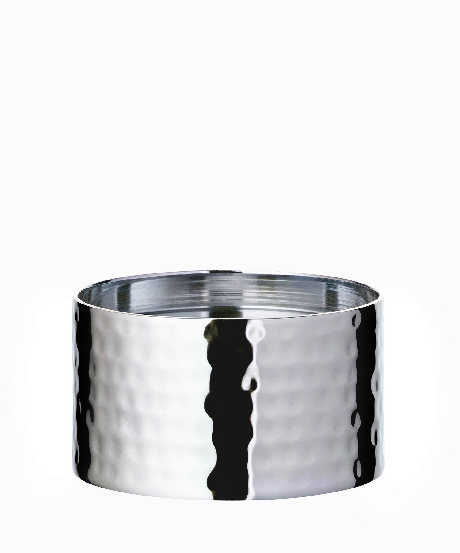 EDZARD Kerzenhalter Agadir, Edelstahl, hochglanzpoliert, gehämmert, H 5 cm günstig online kaufen