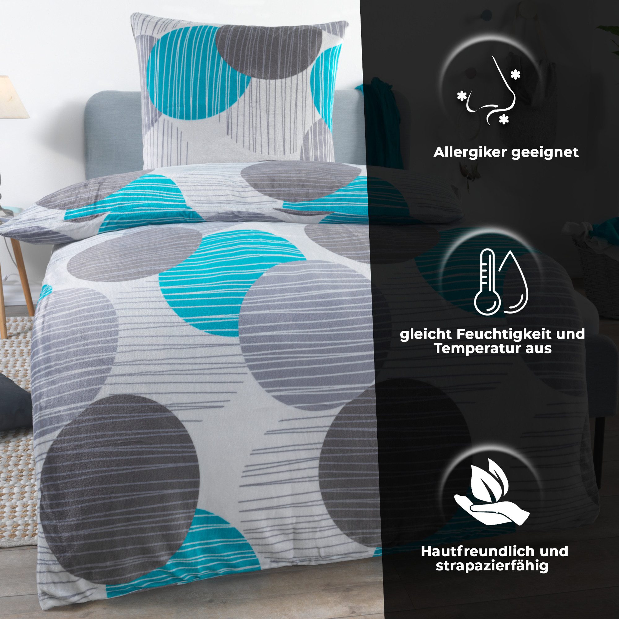 Malika Bettwäsche 135x200 + 80x80 cm Cashmere Touch Bettwäsche, atmungsakti günstig online kaufen