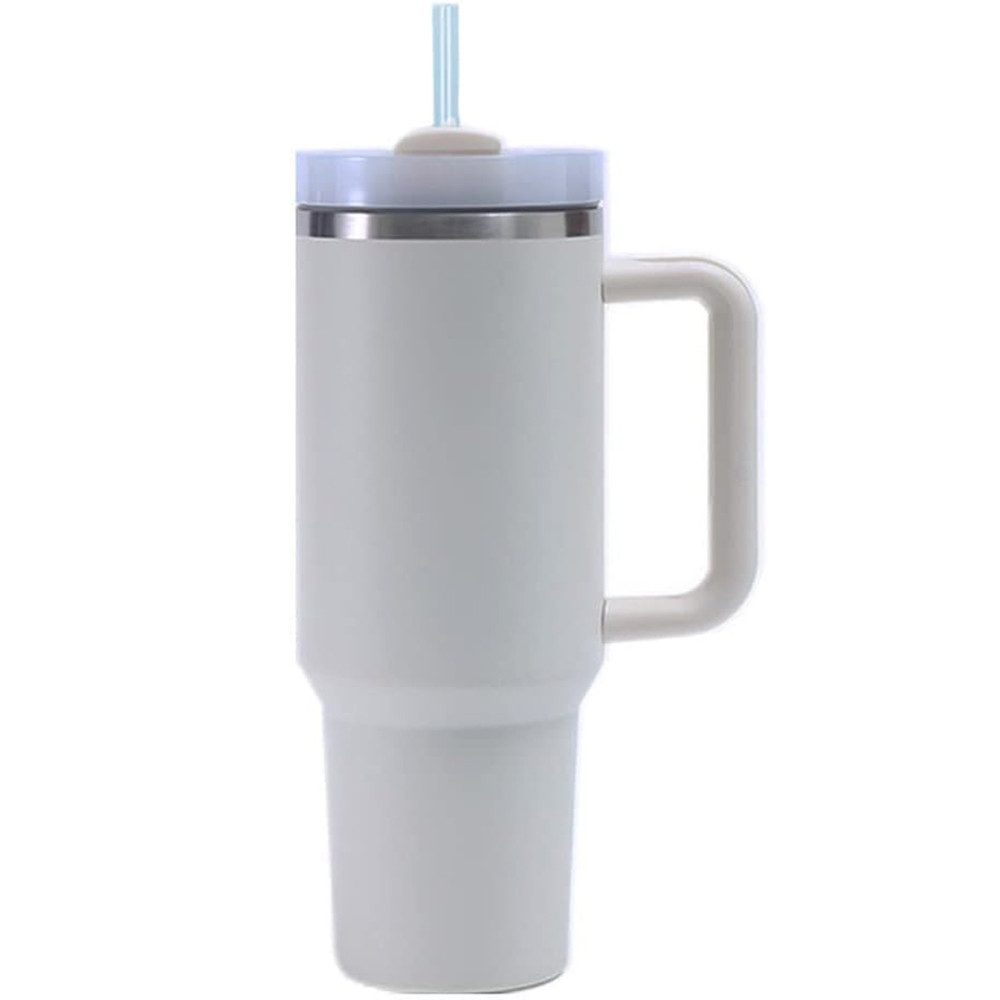 MC Star Tasse 40 oz doppelwandiger Edelstahl-Vakuumisolierbecher, 1200 ml Tragbarer Reisebecher Autobecher Thermobecher mit Strohhalm