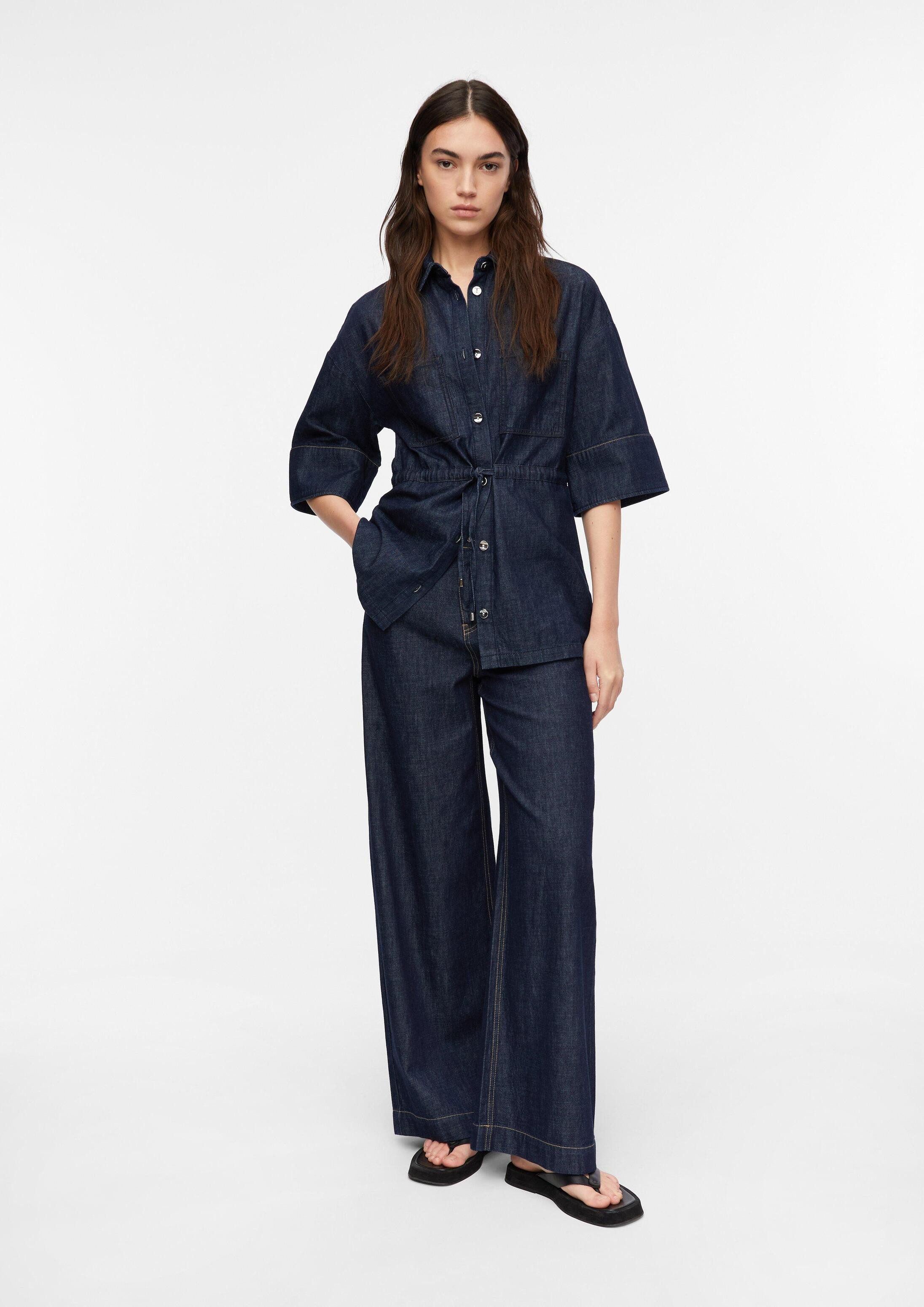 comma Weite Jeans Jeans-Hose ANNA - Leichte Wide Leg Jeans
