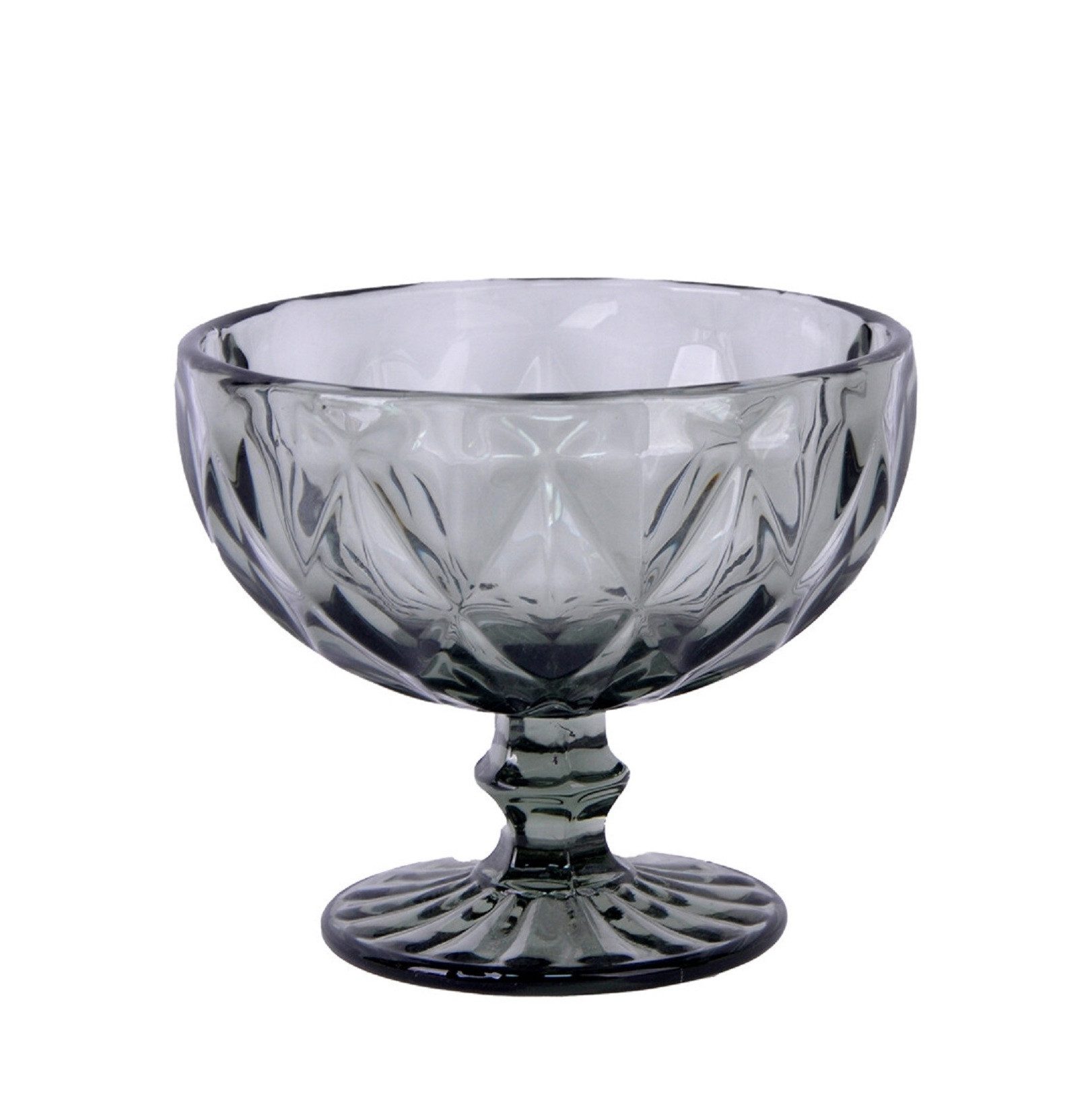 Schäfer Elektronik Schale 6er Set Diamond – 300 ml Eisschalen Set für Desserts und Snacks, Glas, (6-tlg)