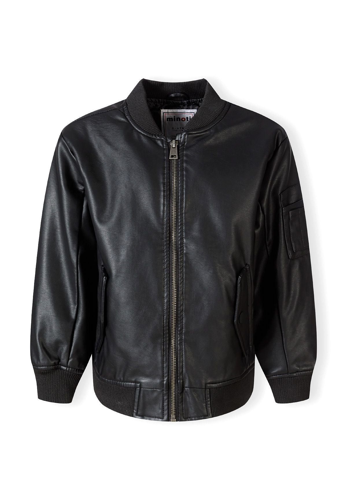 MINOTI Bomberjacke Bomberjacke aus Kunstleder (2y-14y)