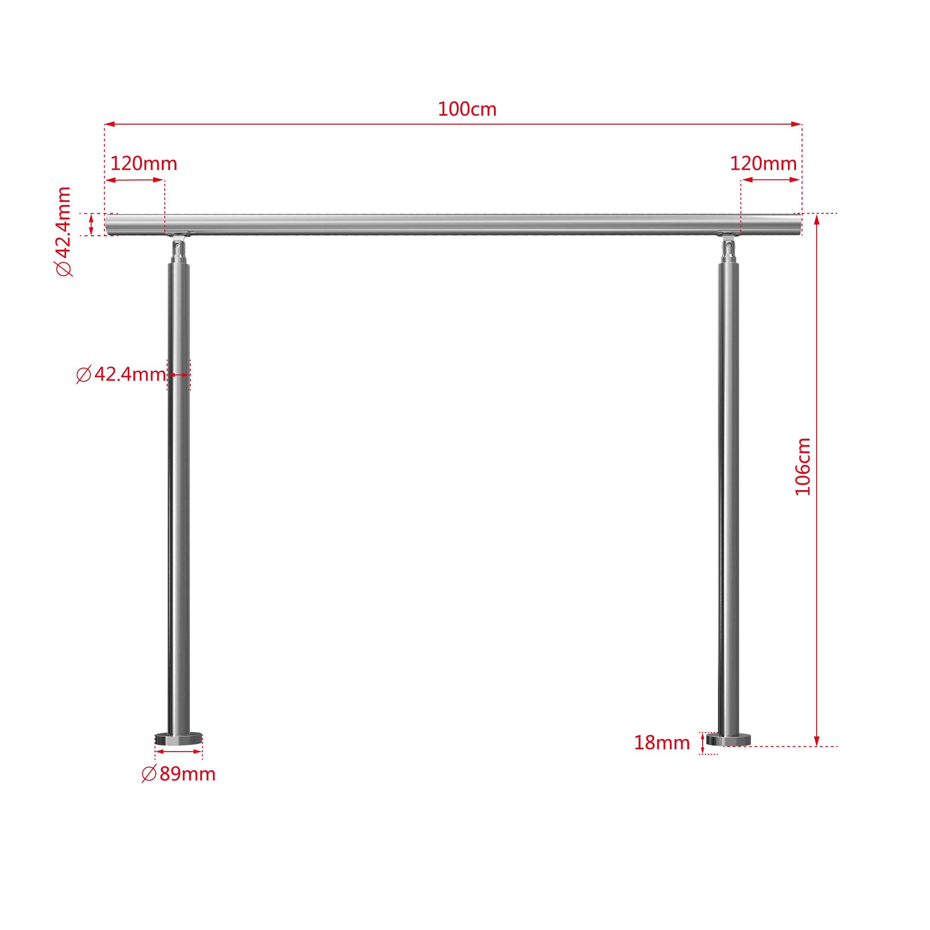 duschspa Handlauf Edelstahl Geländer Treppengeländer für Innen & Außen mit günstig online kaufen