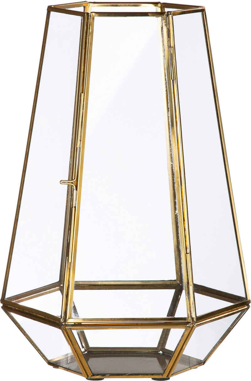 GILDE Windlicht Торшери Cozy, 6-eckig (1 St), 1-flammig, aus Metall und Glas, Höhe ca. 30 cm