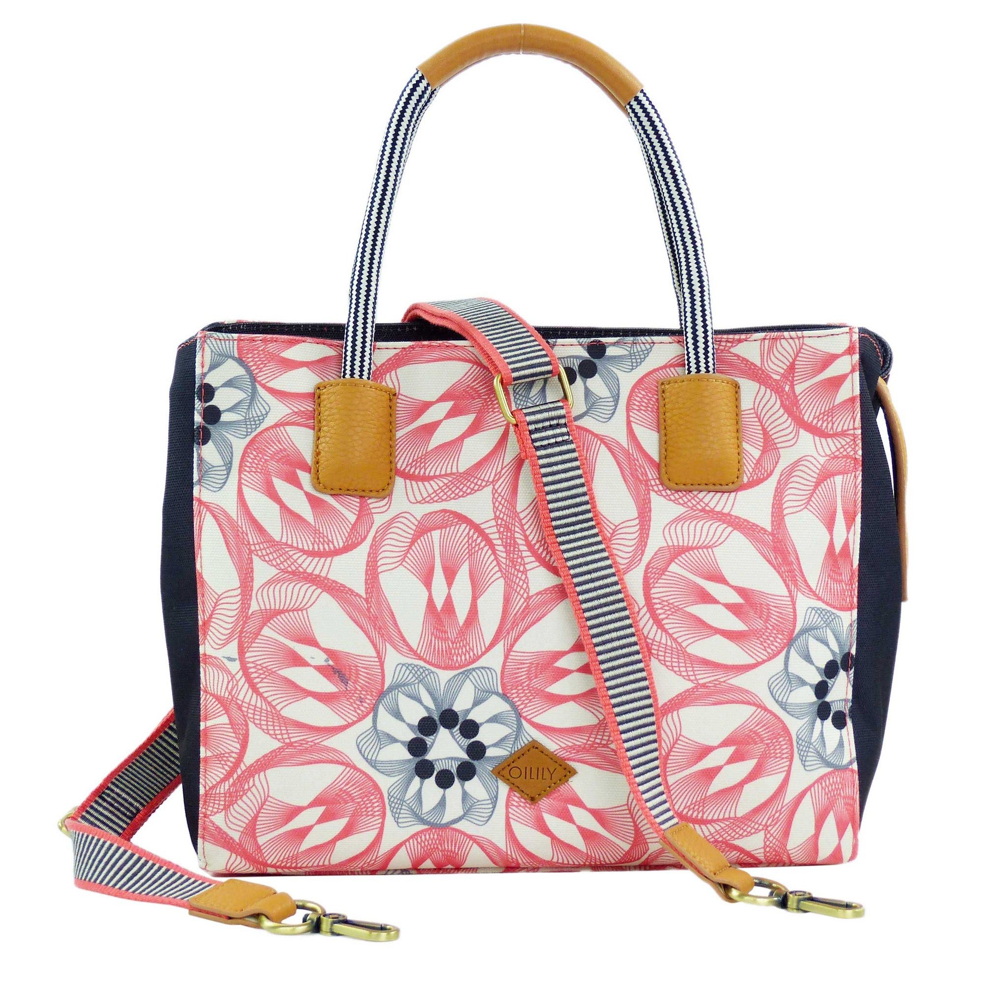 Handtasche Flower Swirl Handbag Pink Flamingo