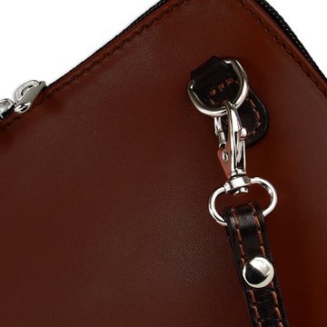 Toscanto Schultertasche Toscanto Damen Umhängetasche (Umhängetasche), Damen Umhängetasche, Schultertasche Leder, braun, Größe ca. 17cm