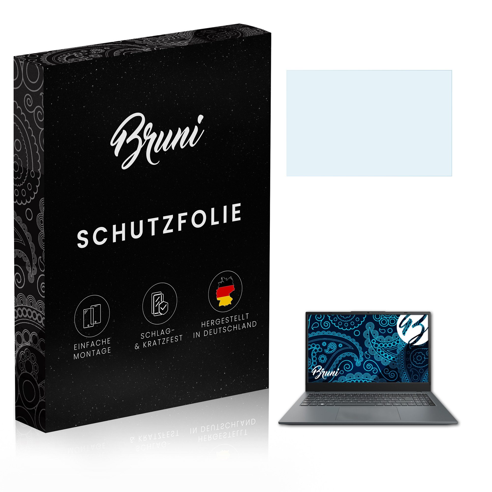 Bruni Schutzfolie für Medion AKOYA E15415 MD62486, (2 Folien), praktisch unsichtbar