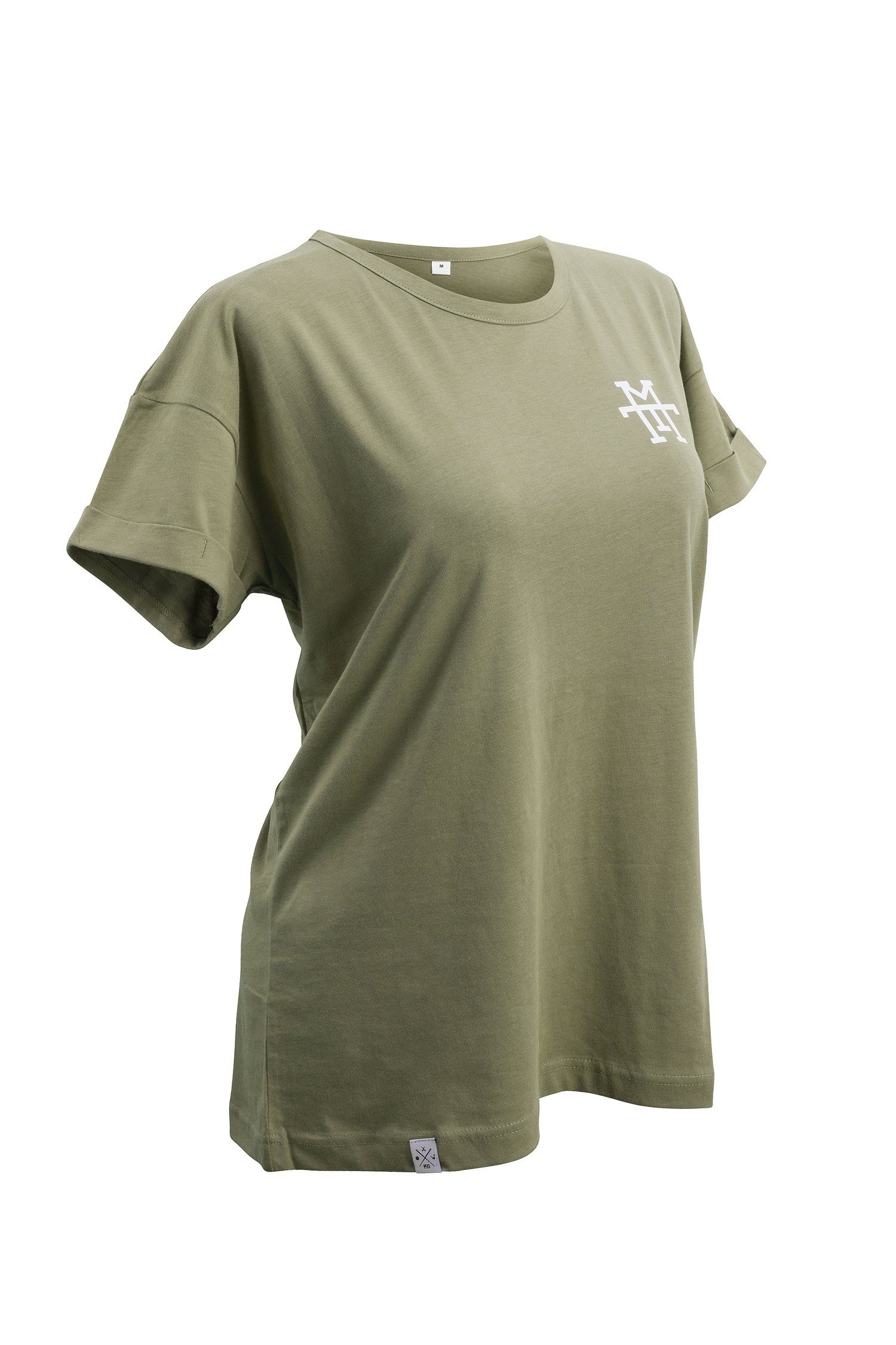 - T-Shirt T-Shirt Baumwolle Olive Oversize Manufaktur13 T-Shirt Boyfriend 100%
