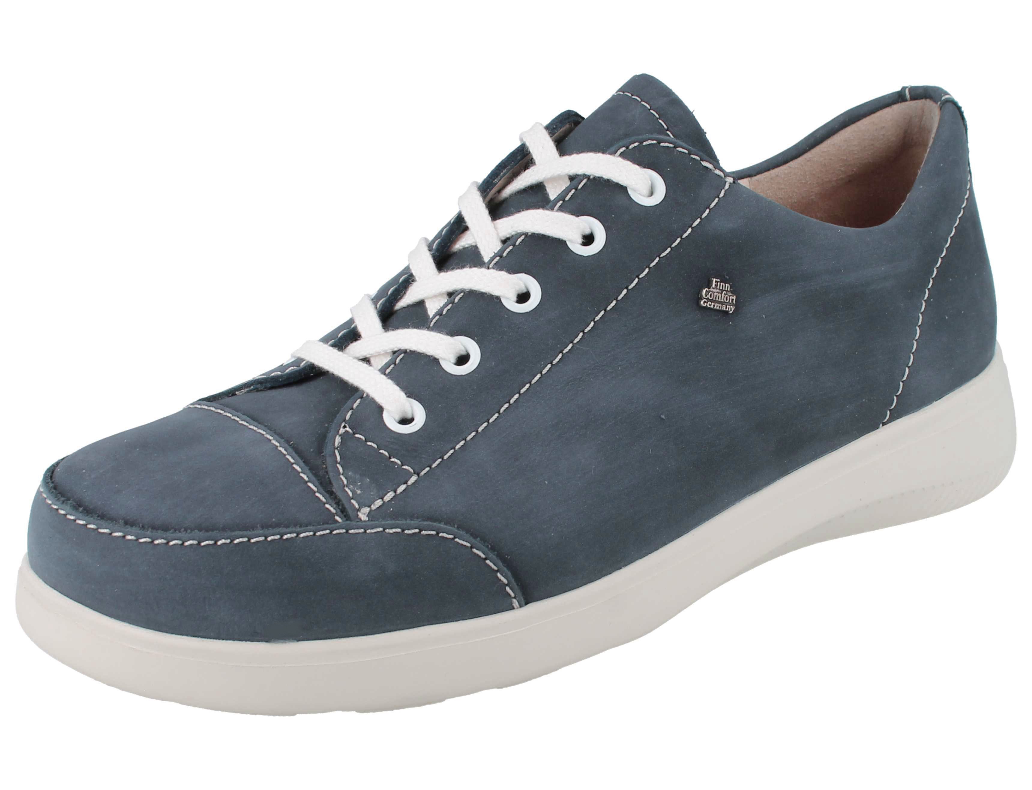 Finn Comfort FINN COMFORT Fataga Damen Schnürhalbschuhe dunkelblau Nubukleder - Schnürschuh Wechselfußbett