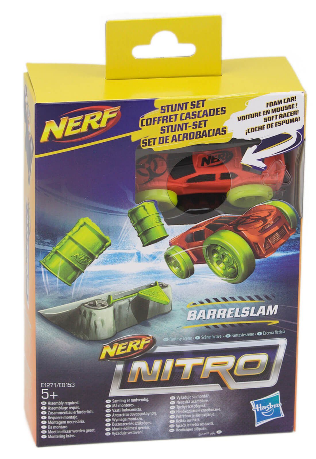 Nerf Rennbahn-Auto Nerf Nitro Auto Stunt Set Fantasieszene Barrelslam