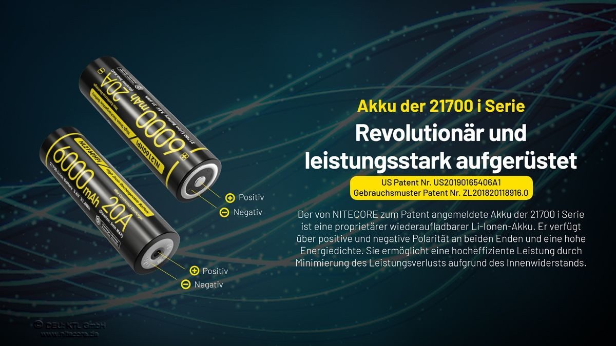 Nitecore Li-Ion Akku Typ 21700 - 6000mAh - NL2160HPi Akku 6000 mAh (1 St)