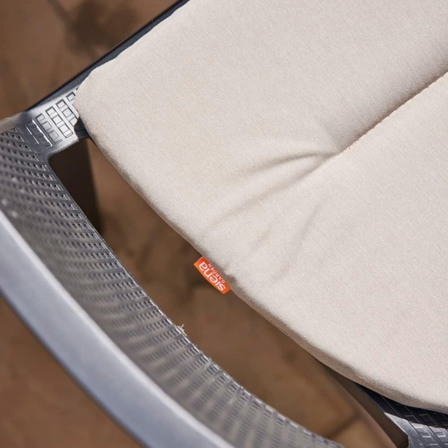 BURI Stuhlkissen Gartenstuhl Sitzkissen Easy taupe günstig online kaufen