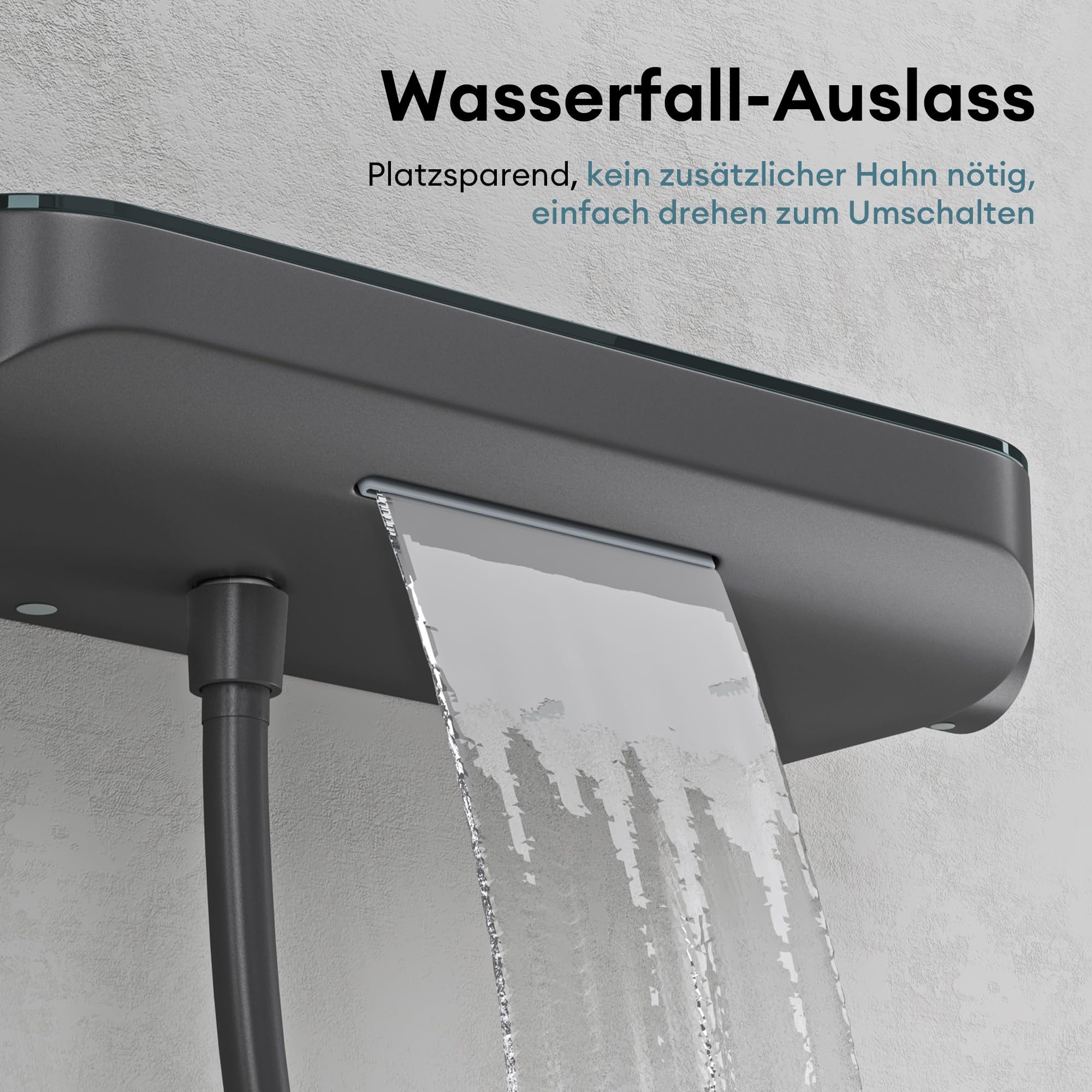 Mai & Mai Duscharmatur Duschsystem mit Thermostat Komplettset 3 Strahlarten Duschsystem9 Badewannen geeignet – Bild 3 von 5