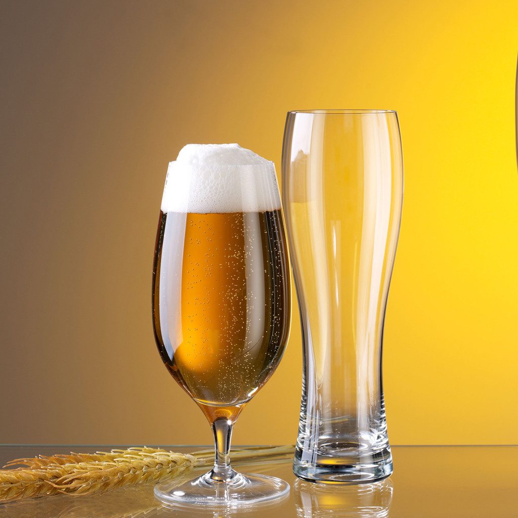 Villeroy & Boch Bierglas Purismo Beer Biertulpe, Set 2tlg. 175mm, 2-tlg., Glas, Kristallglas, 2 Stck, spülmaschinenfest