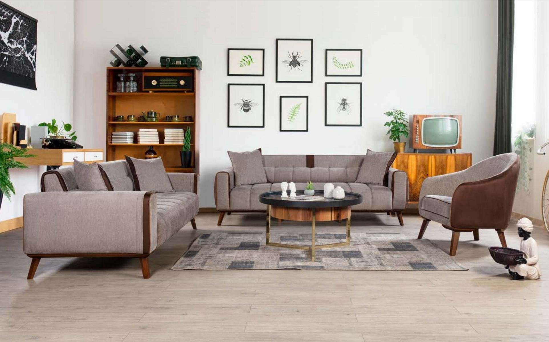 Möbel Lounge Sessel Textil Sessel, Sofa Design JVmoebel Einsitzer Wohnzimmer