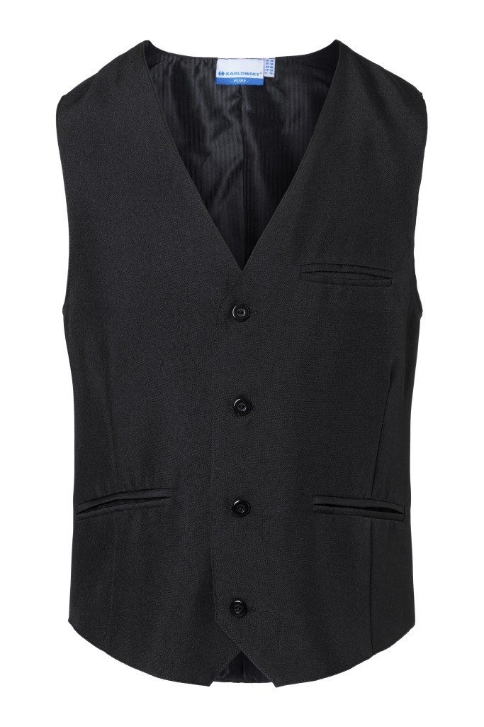 Karlowsky Fashion Arbeitsweste KARLOWSKY Herren Serviceweste BASIC V-Ausschnitt Schwarz