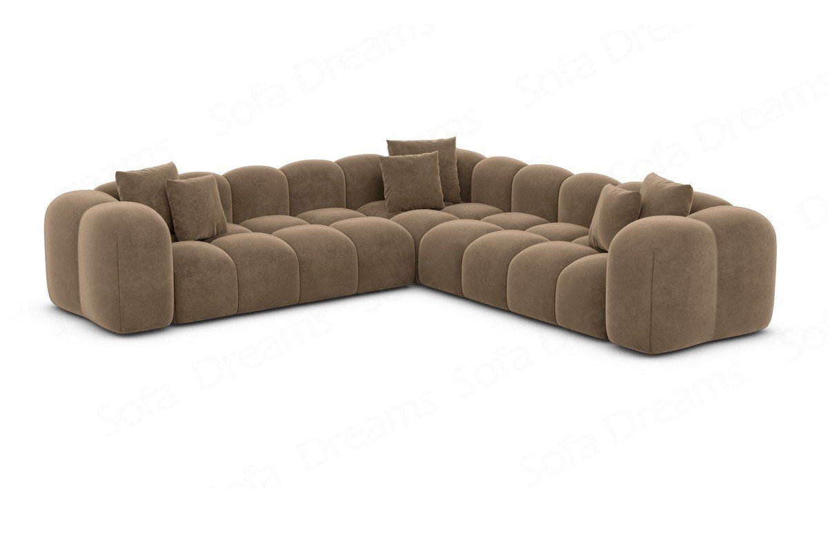 Sofa Dreams Ecksofa Design Stoff Samtstoff Couch Formentera L Form Stoffsof günstig online kaufen