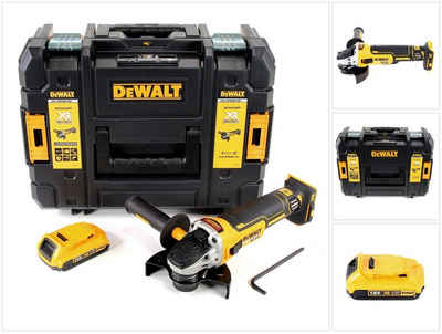 DeWalt Winkelschleifer DCG 405 NT Akku Winkelschleifer 18V 125mm Brushless + 1x Akku 2,0Ah -