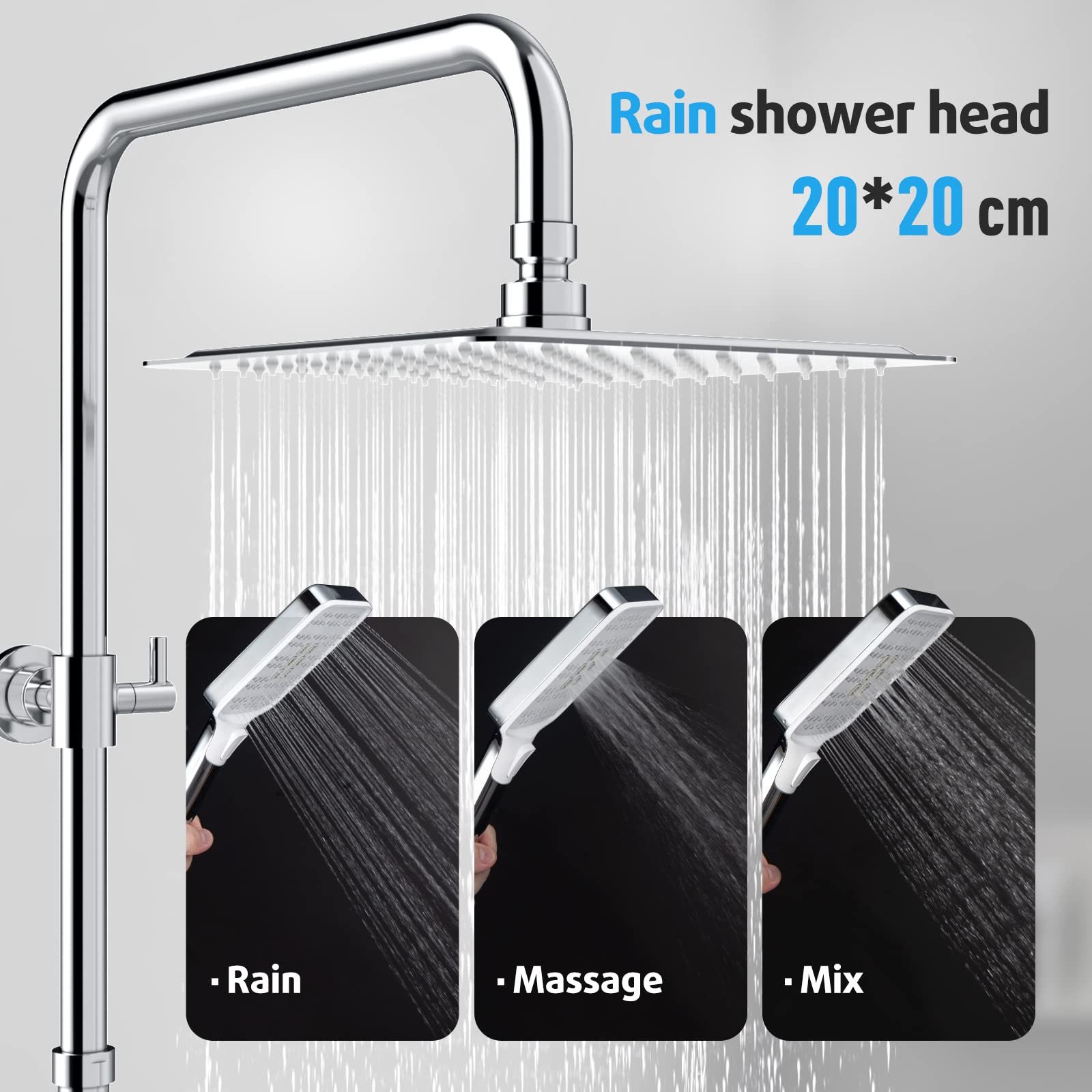 Rainsworth Duschsystem ohne Armatur, Höhe 20 günstig online kaufen