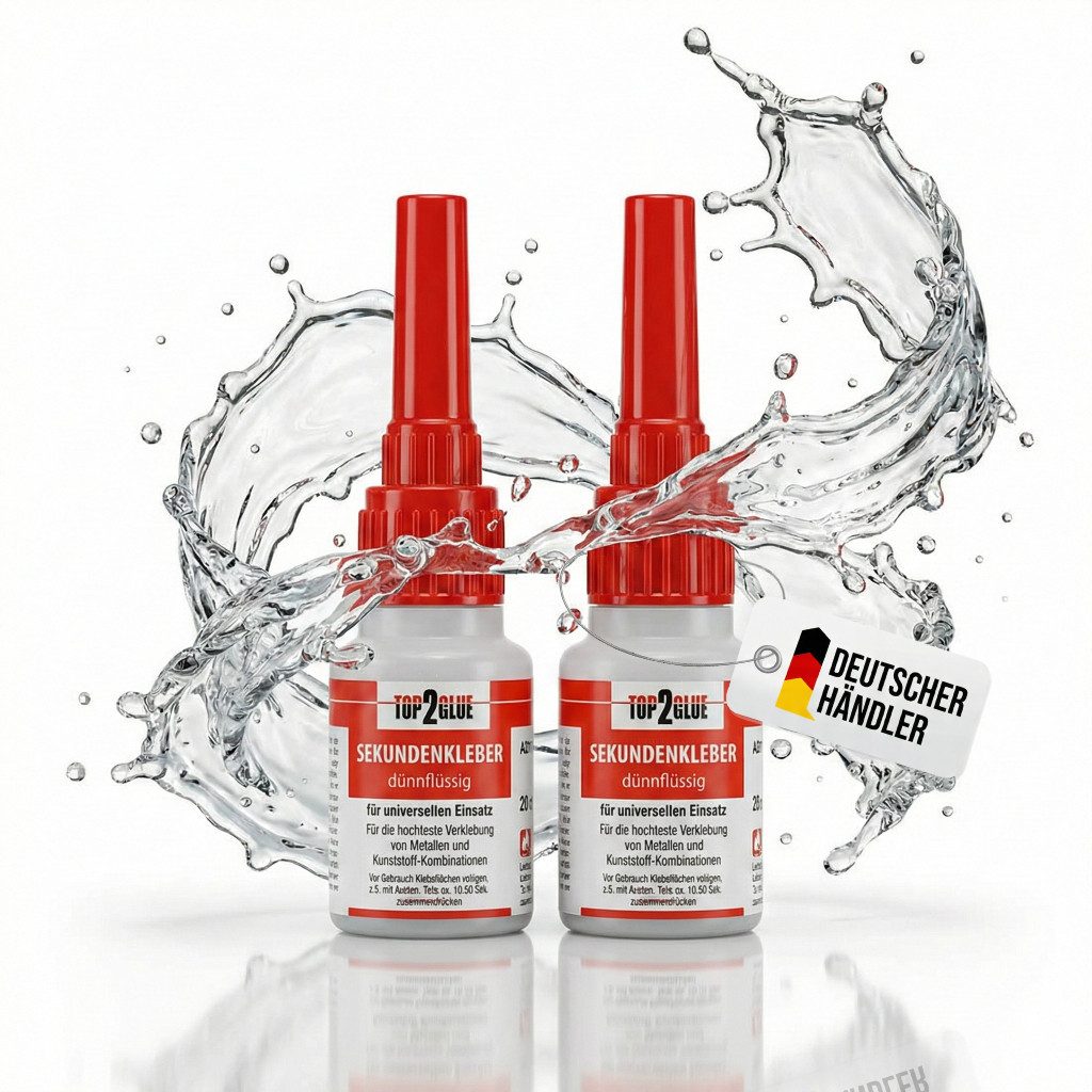 Top2Glue Sekundenkleber Top2Glue Sekundenkleber 2x 20g dünnflüssig Sparset, (1-tlg)