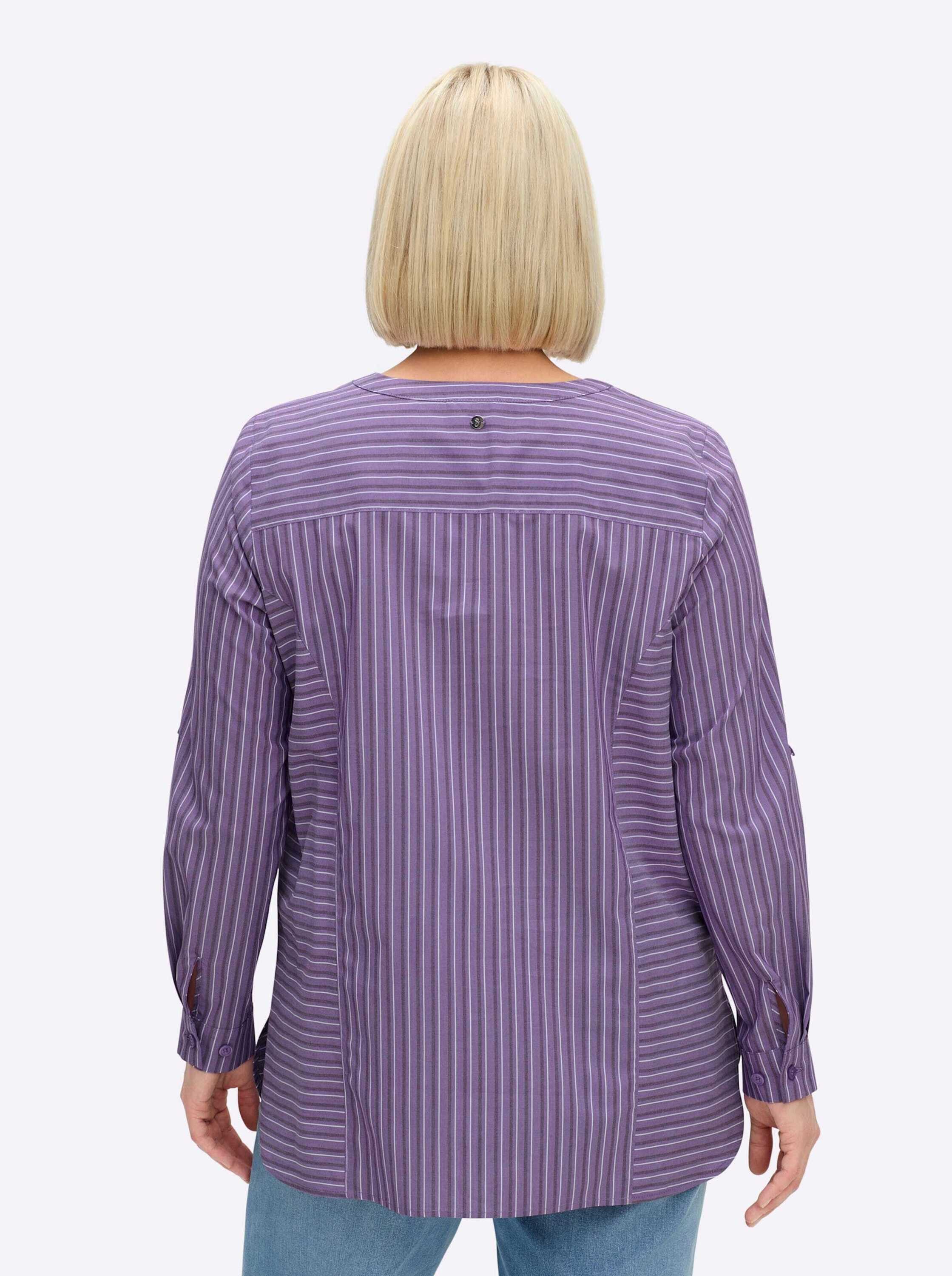 Sheego Klassische Bluse Tunika Langarm günstig online kaufen