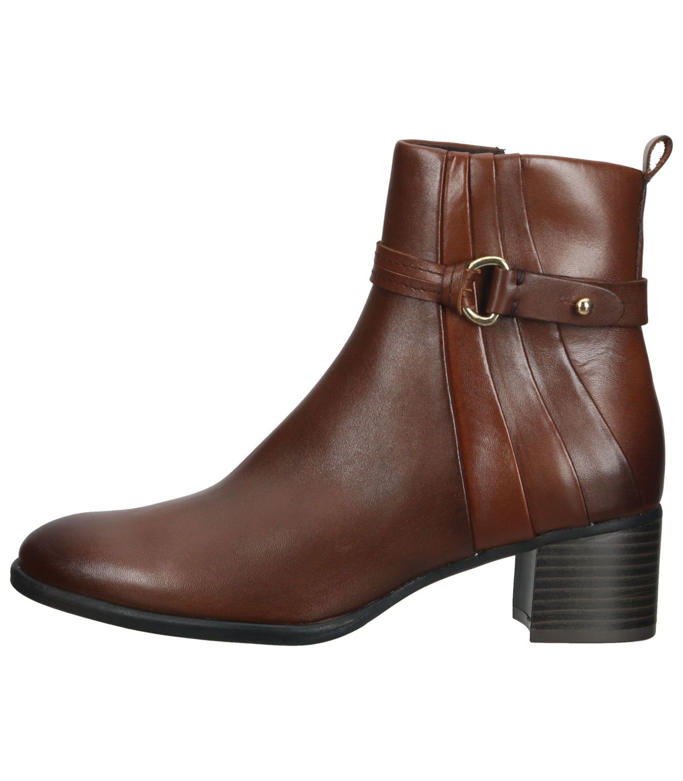 Leder TOZZI Stiefelette Chestnut MARCO Stiefelette