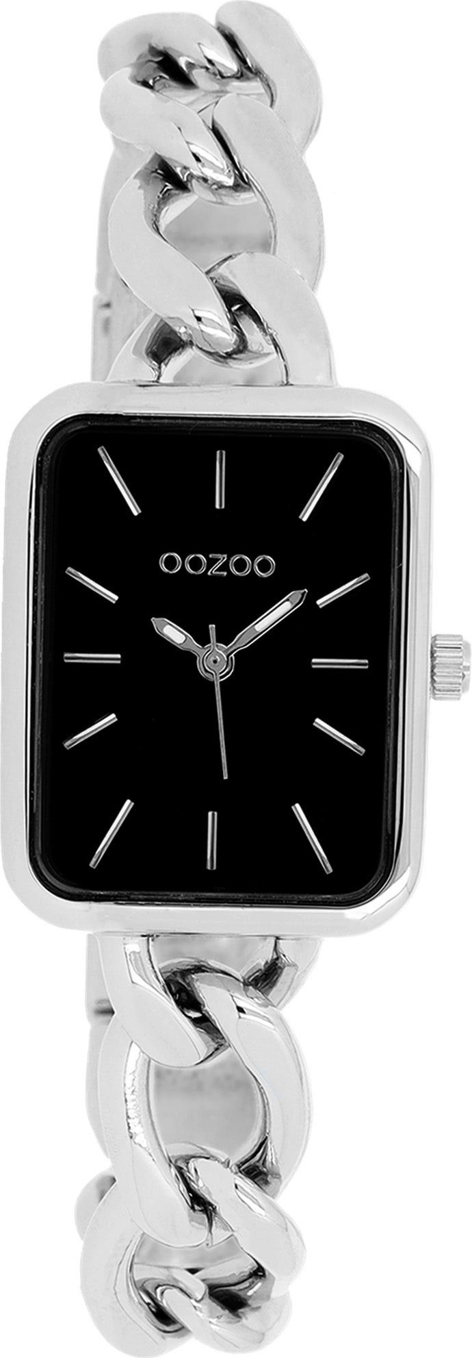 OOZOO Quarzuhr Oozoo Damen Armbanduhr Timepieces Analog, (Analoguhr), Damenuhr rechteckig (ca. 22,5x28,5mm) Edelstahlarmband, Fashion-Style