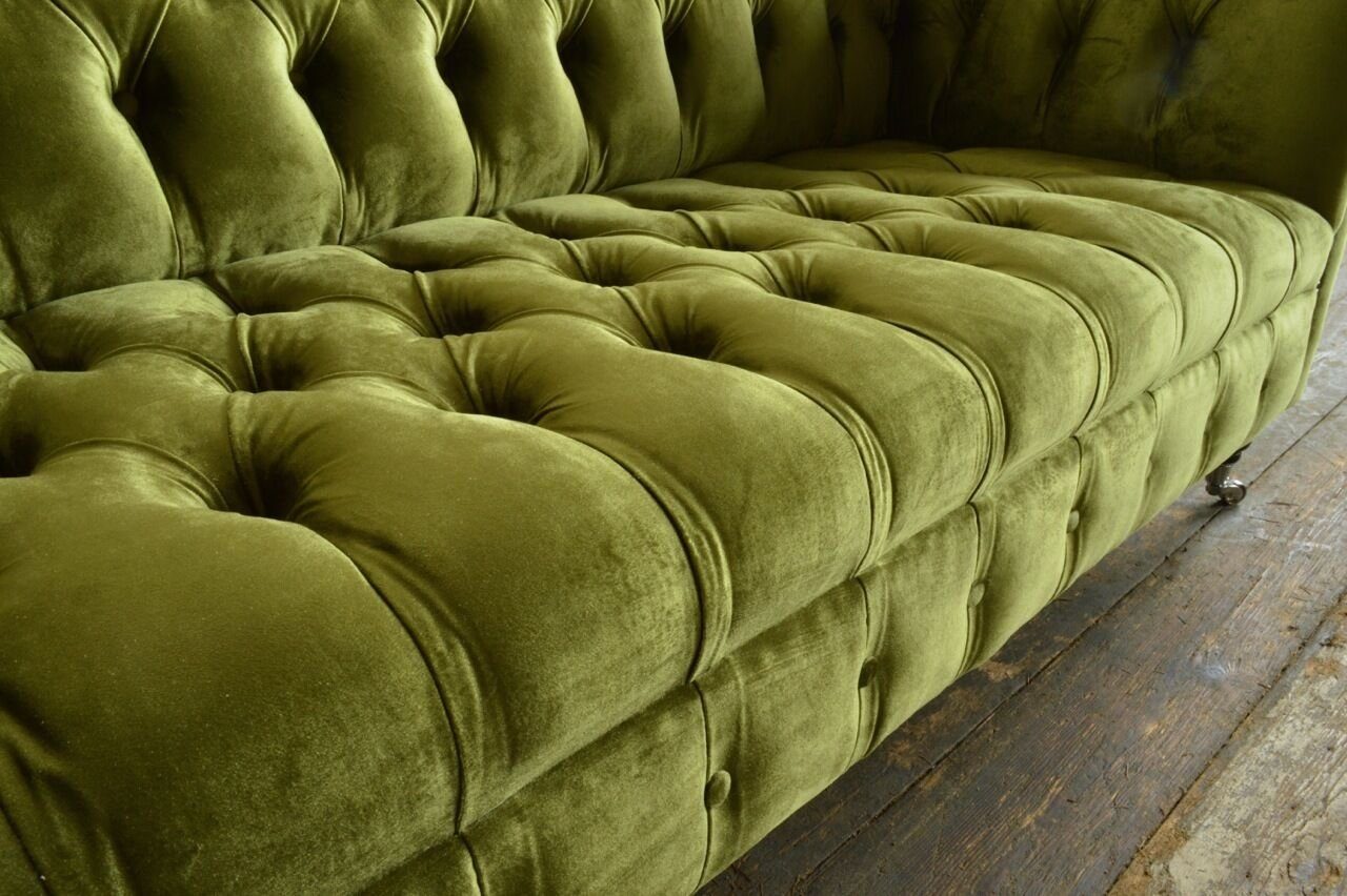 JVmoebel Chesterfield-Sofa, Sitzer Design 225 Couch cm 3 Sofa Chesterfield Sofa