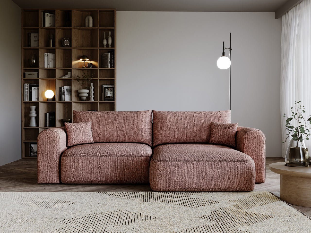 MKS MÖBEL Ecksofa NELSON, Set, Wellenfedern, günstig online kaufen