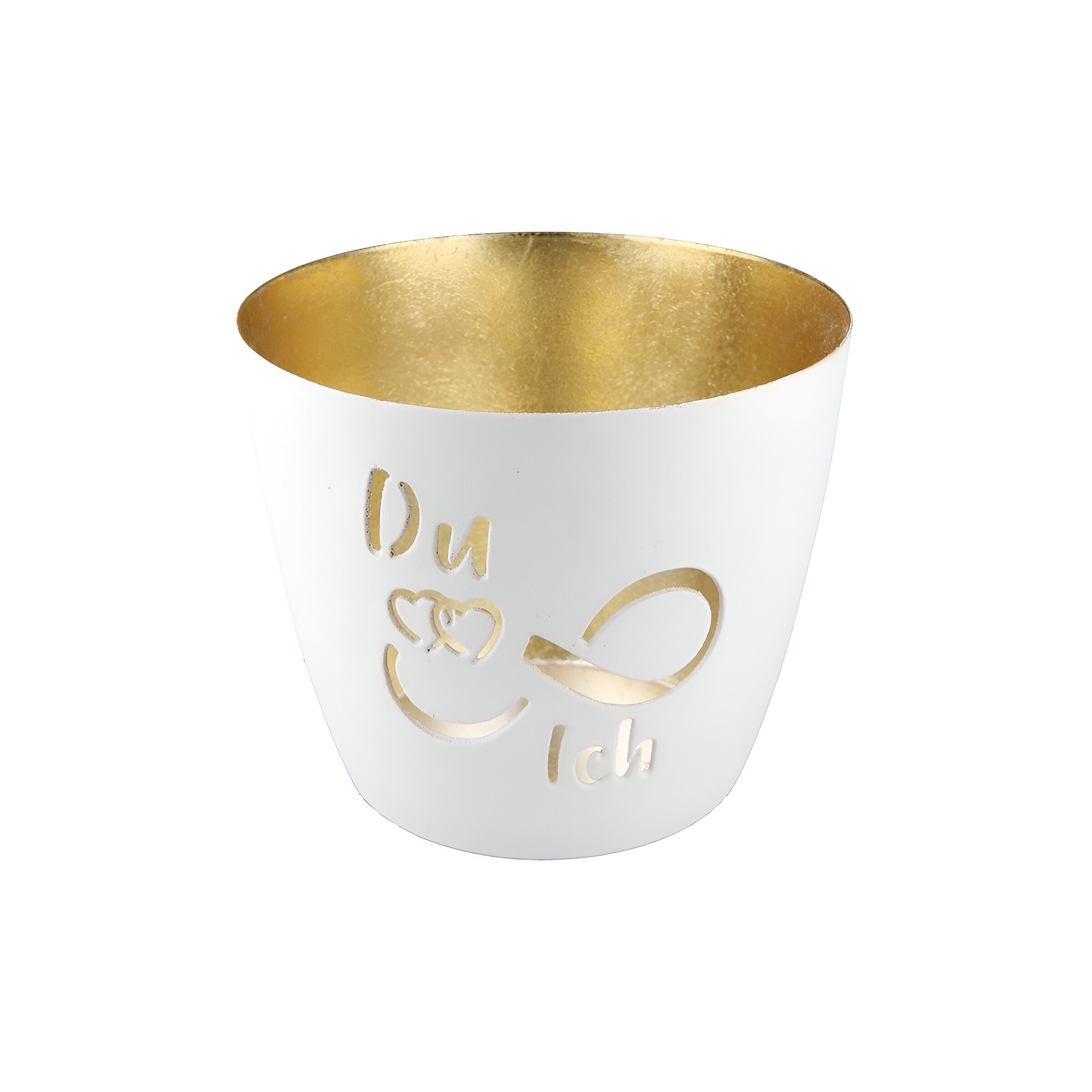 GILDE Teelichthalter Du & Ich (Einzelartikel, 1 St), Designobjekt, für Drinnen & Draußen (überdacht)