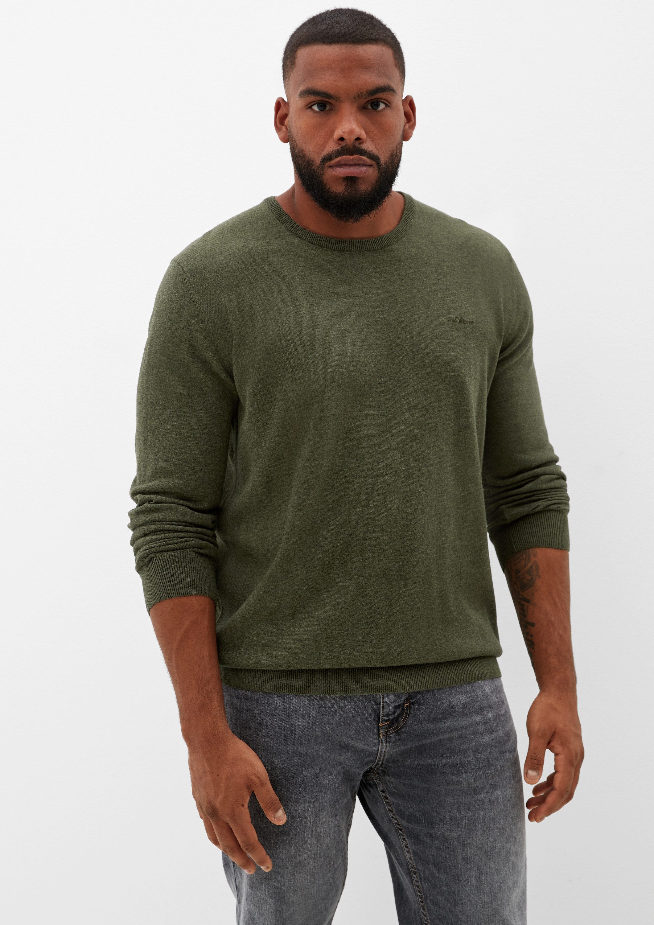 s.Oliver Longpullover Strickpullover Pullover aus Feinstrick günstig online kaufen