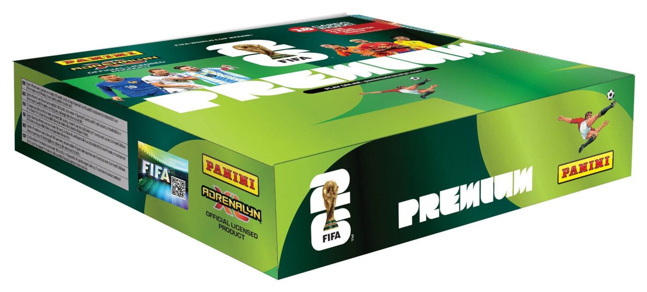 Panini Sammelkarte FIFA World Cup 2026 Trading Cards Premium Flow Pack Box (10)