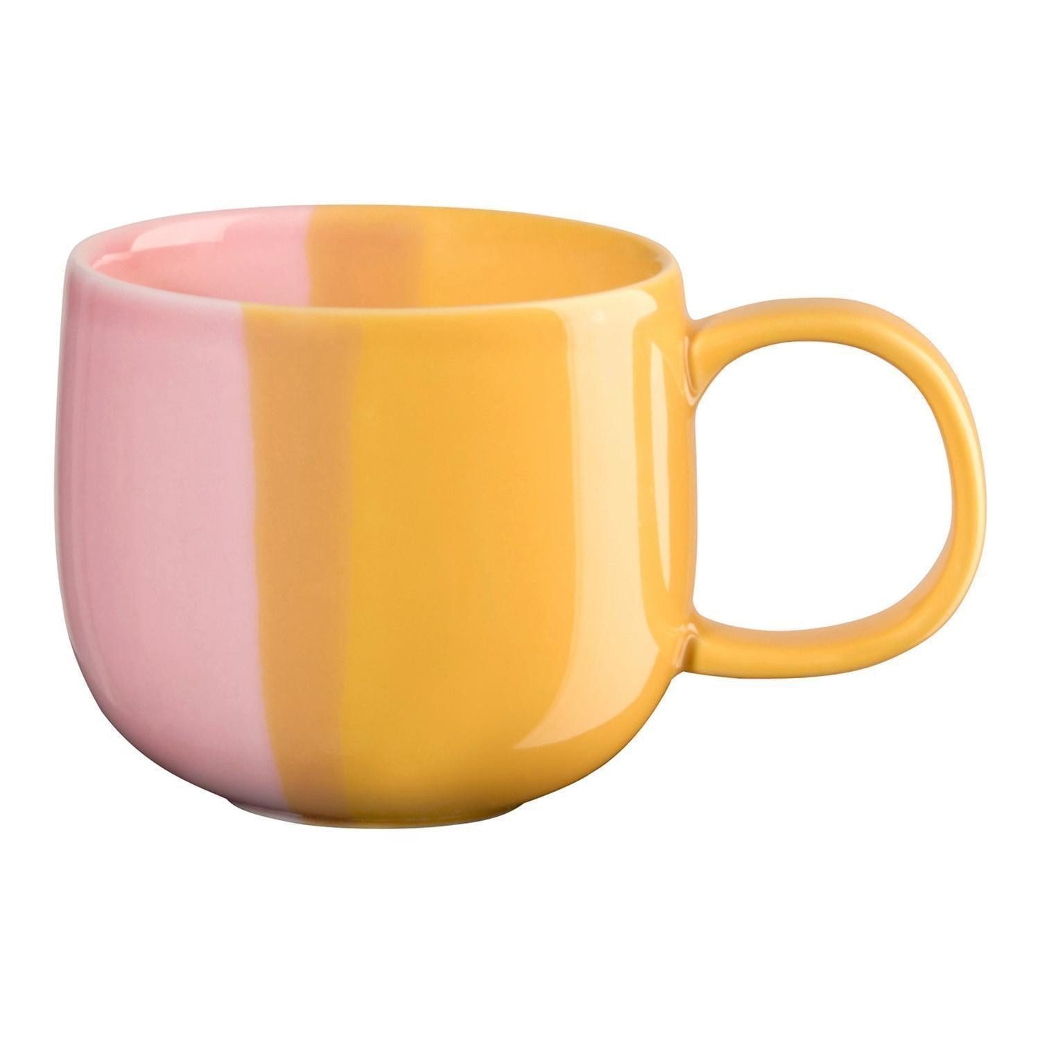 ASA SELECTION Espressotasse JOY, 90 ml, Orange, Rosa, 1-tlg., Porzellan, spülmaschinengeeignet