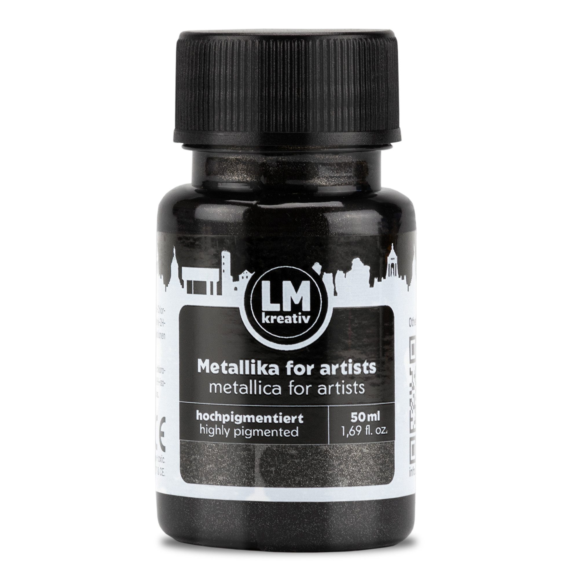 LM-Kreativ Bastelfarbe Metallika for Artists, hochpigmentiert, lichtecht, wasserfest, schnelltrocknend