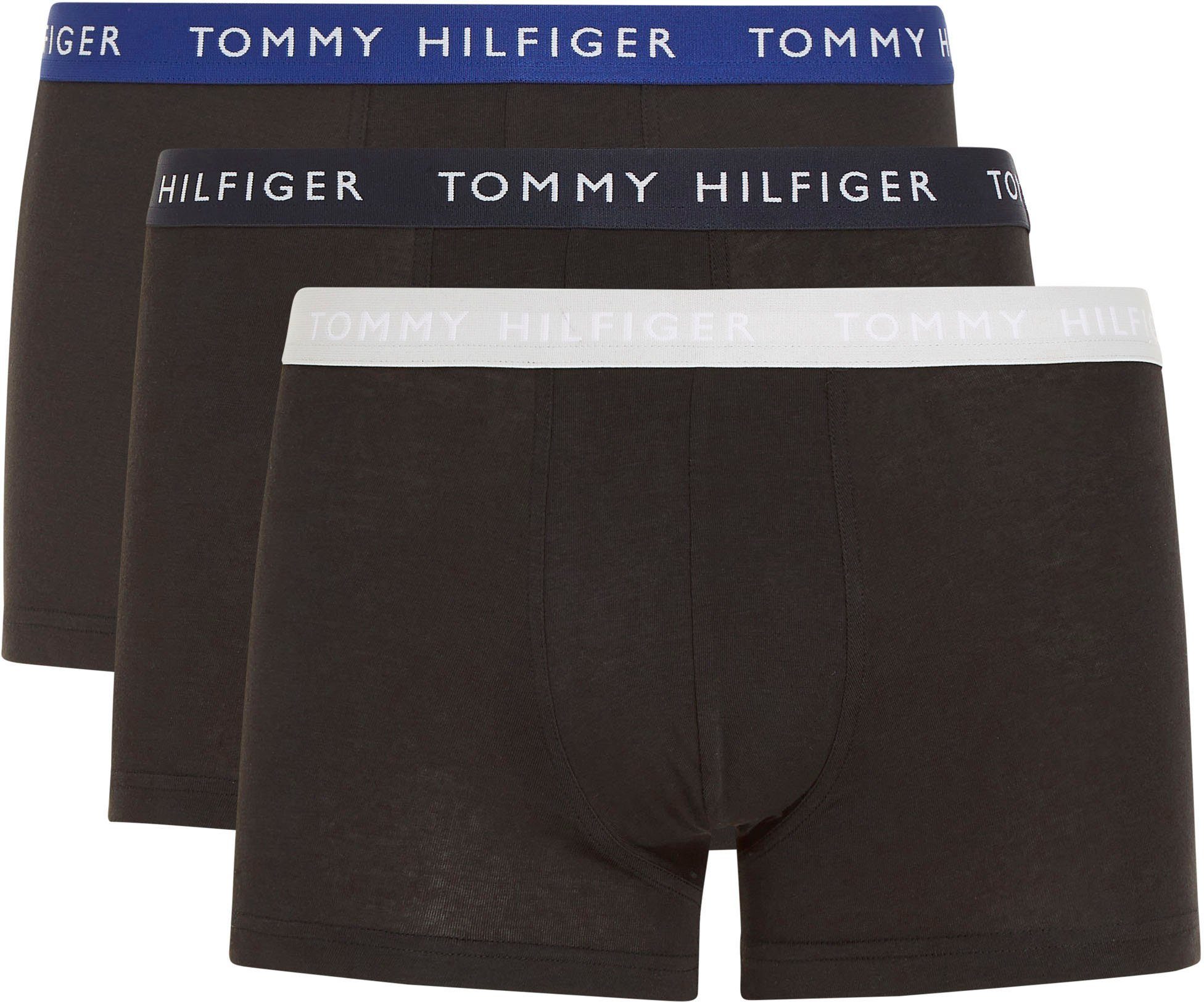 3-St., Trunk Blue Logo auf Underwear mit dem 3er-Pack) Tommy Desert Taillenbund (Set, Hilfiger Sky/Bold