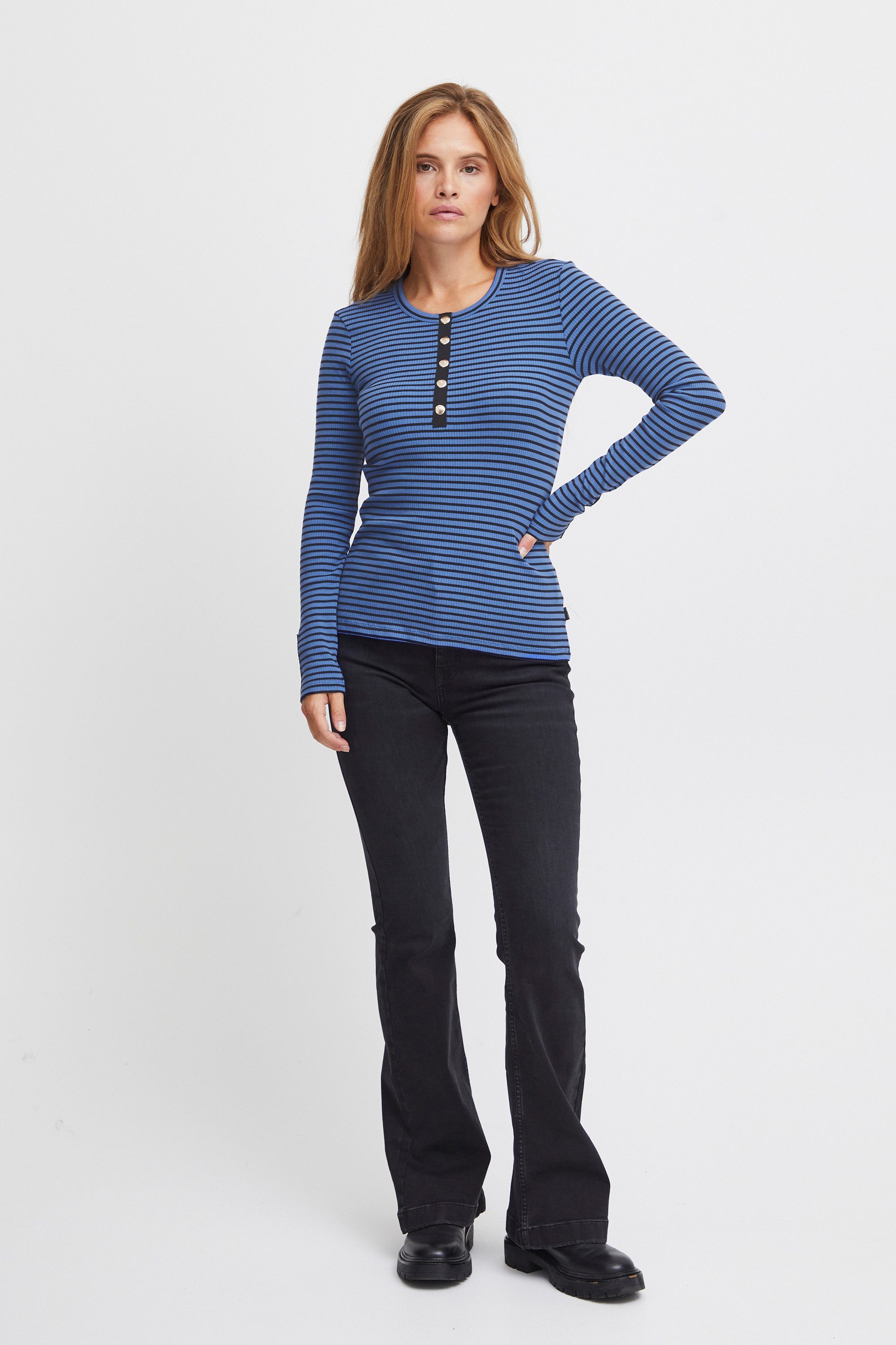 Pulz Jeans Langarmbluse Langarm-Shirt PZHAVANA