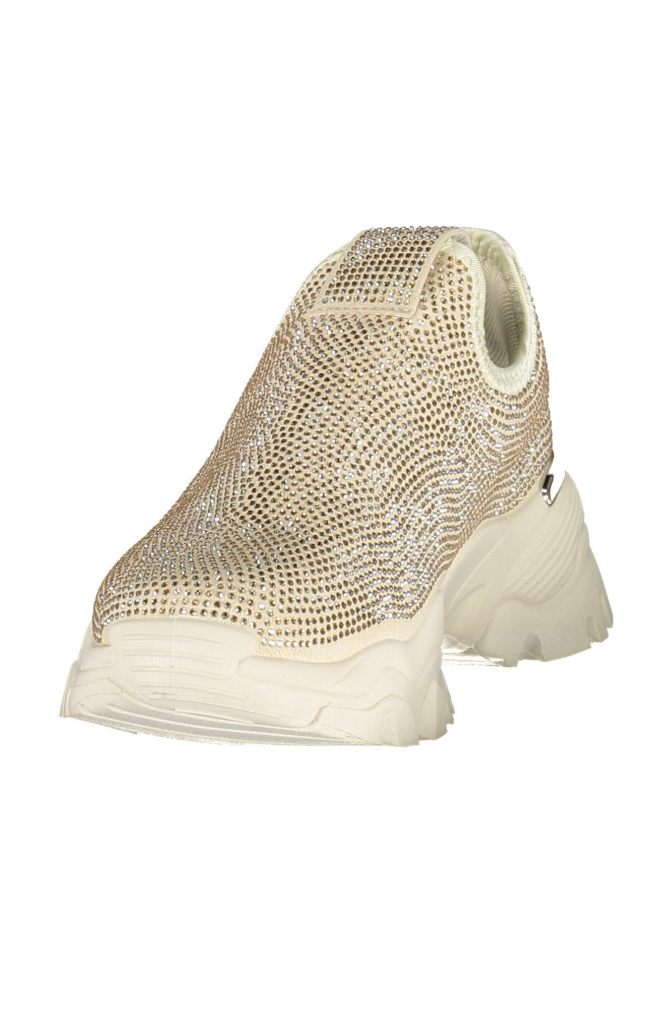 Laura Biagiotti Sneaker Bequeme Damensneaker beige mit Goldakzenten und