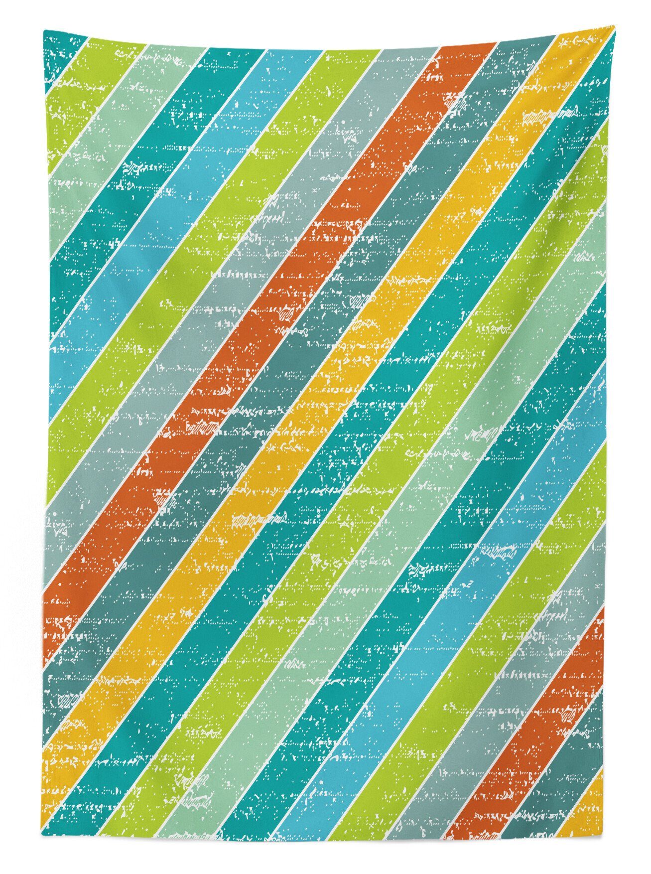 Jahrgang Tischdecke Farbfest Rainbow Farben, Klare geeignet Waschbar den Außen Diagonal-Streifen Abakuhaus Für Bereich
