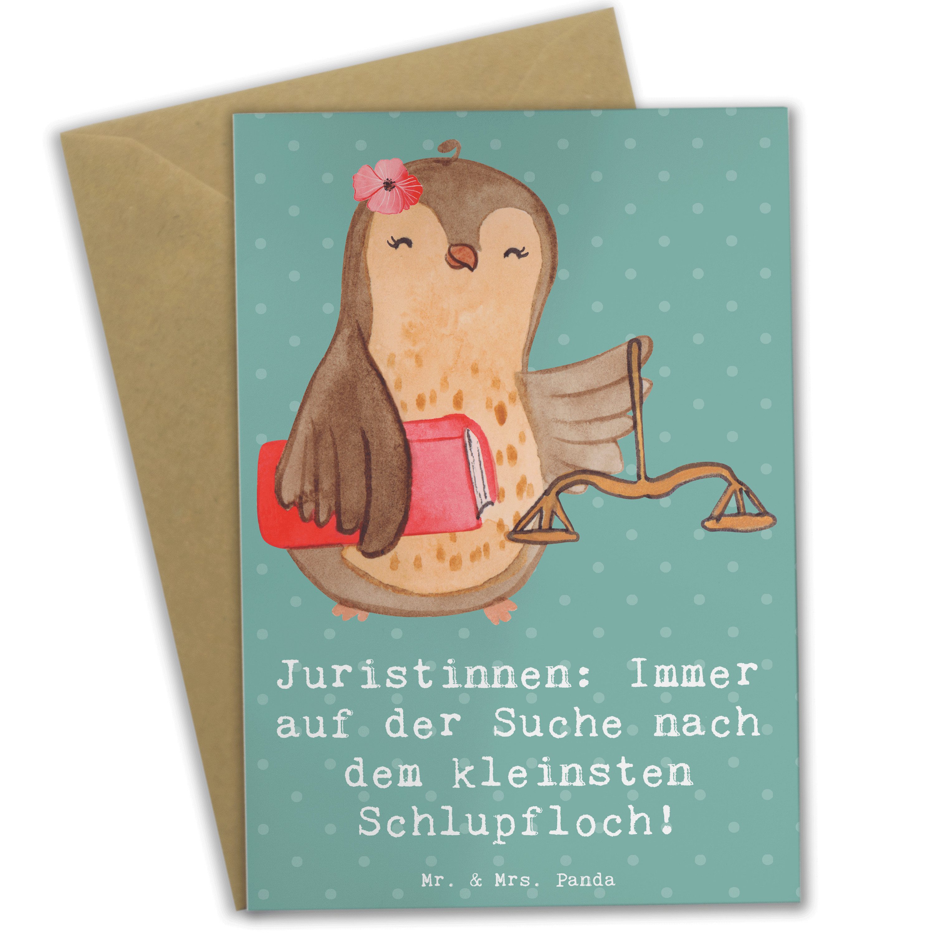 Grußkarte Juristin Schlupfloch - Meeresbrise - Geschenk, Juristinnen, Berufsall