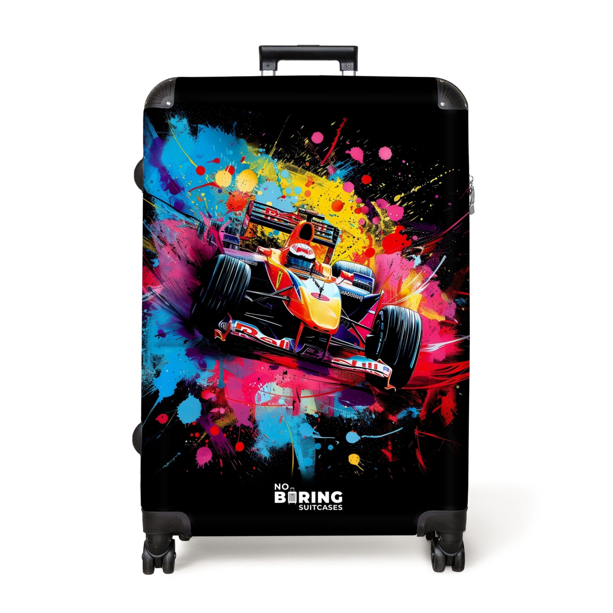 NoBoringSuitcases.com© Hartschalen-Trolley Formel-1-Auto mit Graffiti 77 günstig online kaufen