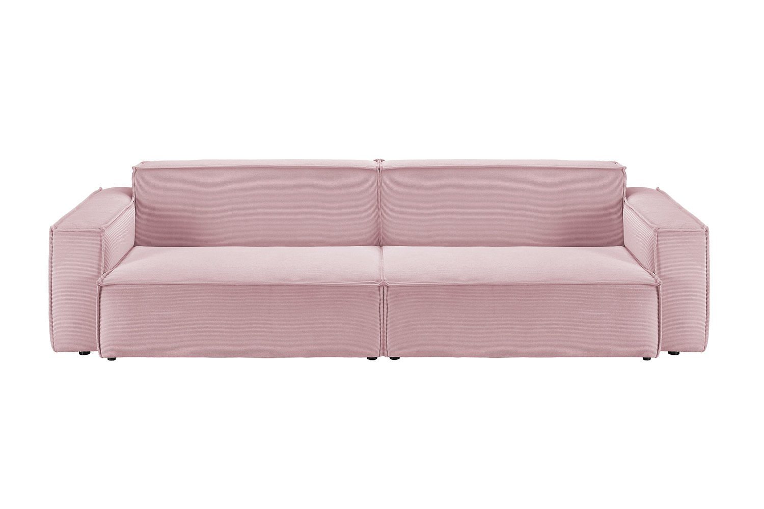 KAWOLA Sofa SAMU, Feincord 2-Sitzer od. 3-Sitzer versch. Farben rosa