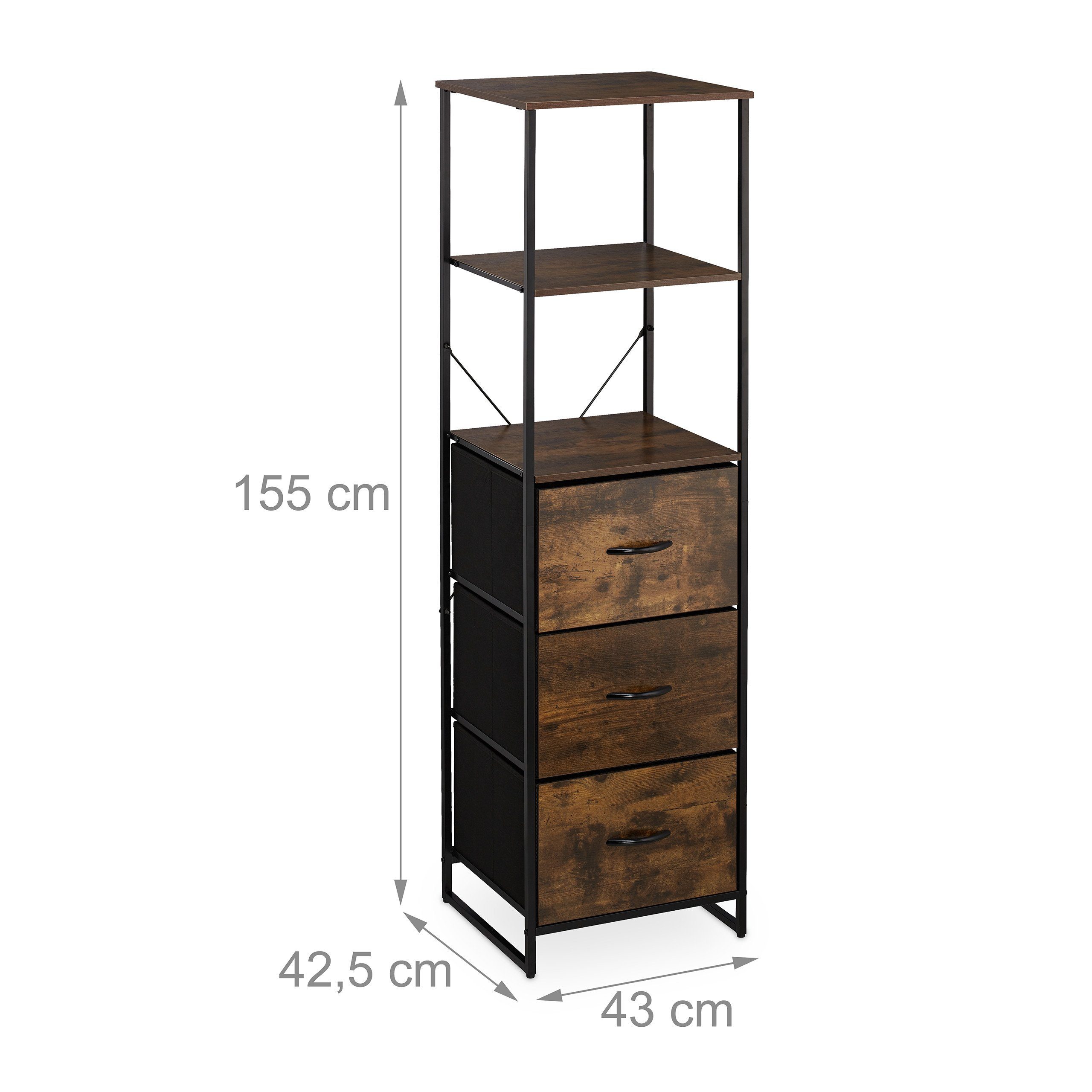 relaxdays Regal Vintage Regal im Industrial Design, 1-tlg. – Bild 4 von 5