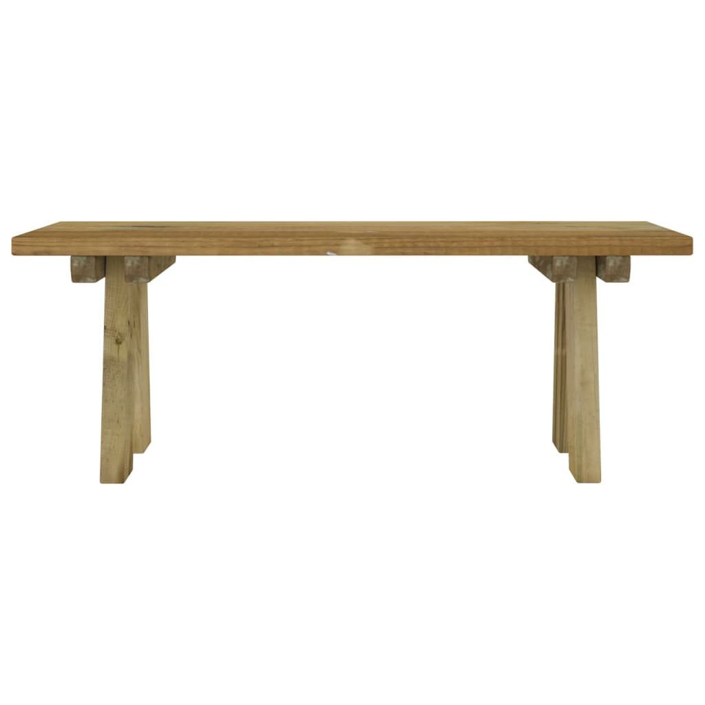 furnicato Gartenbank aus massivem Kiefernholz grün imprägniert 110x38x45 cm, Widerstandsfähige Sitzbank, korrosionsgeschützt für die Terrasse