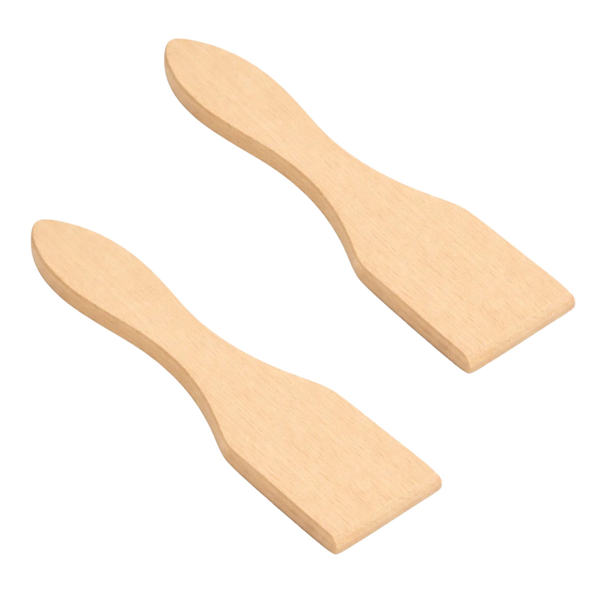 mikken Grillspachtel Racletteschaber Holz – Buchenholz Spachtel plastikfrei, Made in Europe, verschiedene Setgrößen (2-20 Stk)