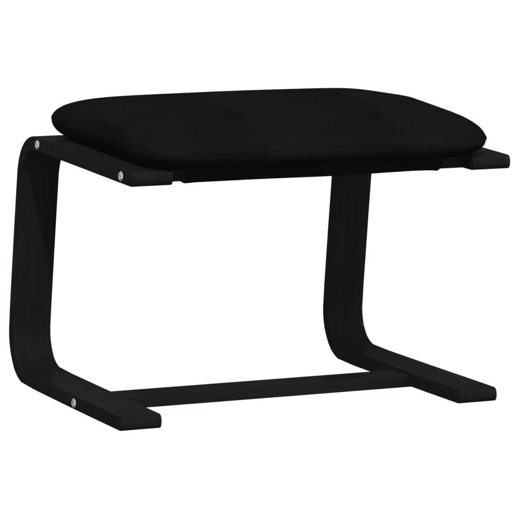 vidaXL Polsterhocker Fußhocker Schwarz 51x41x40 cm Stoff (1 St)