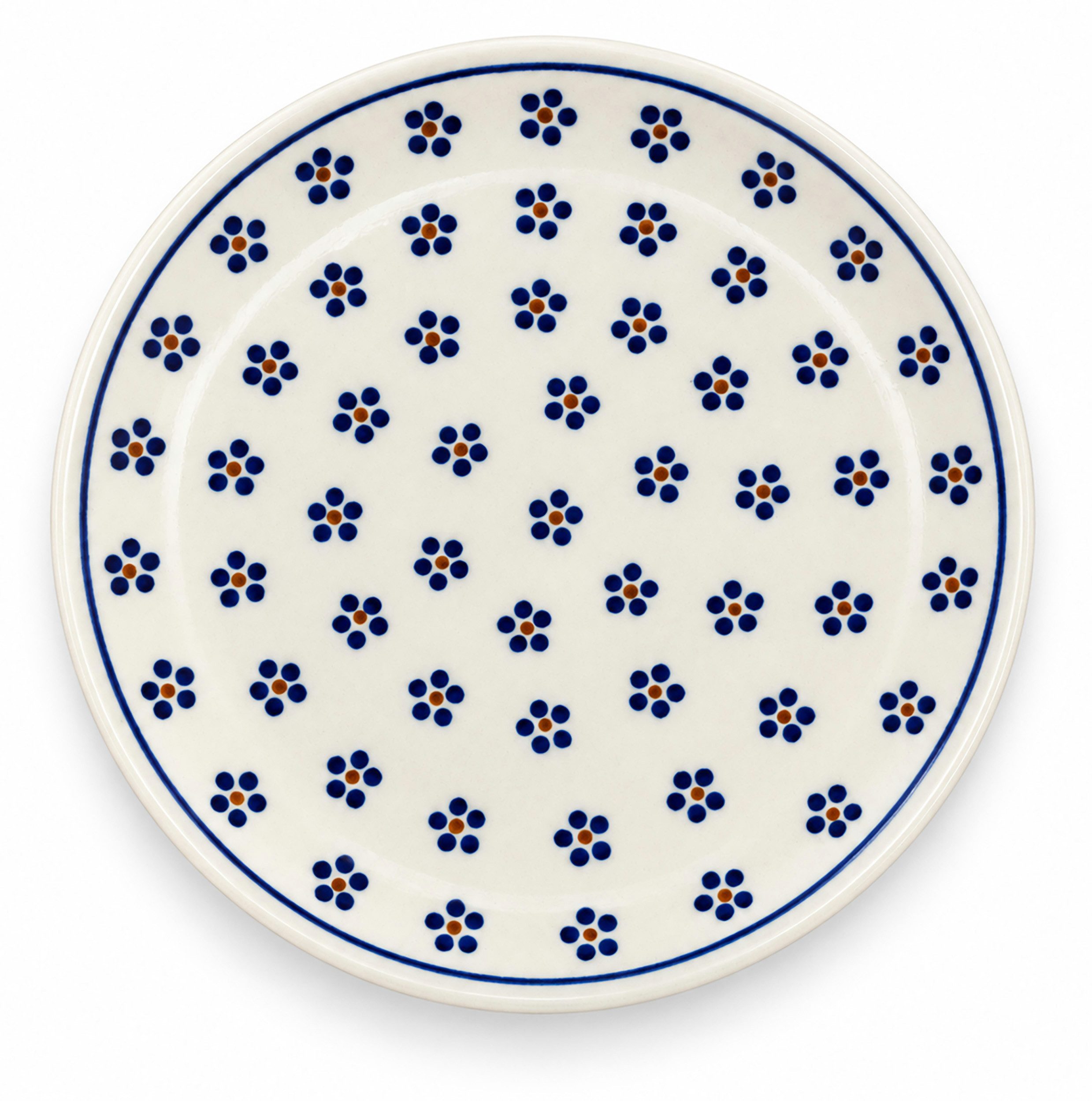 Bunzlauer Keramik Frühstücksteller Teller Ø19,5cm Speiseteller Dessertteller Kuchenteller, Dekor 225
